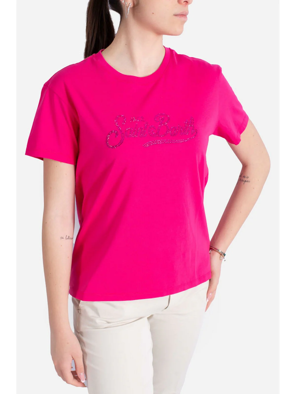 MC2 SAINT BARTH T-Shirt e Polo Donna  EMILIE 05389F Rosa - Image 2