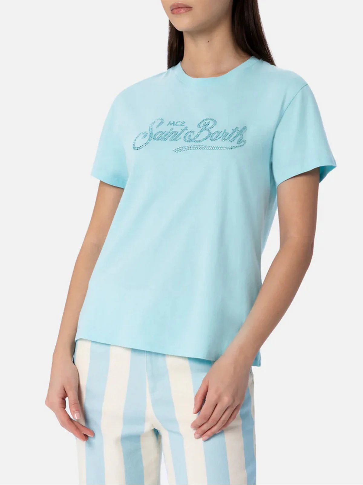 MC2 SAINT BARTH T-Shirt e Polo Donna EMILIE 05684F Verde - Image 4