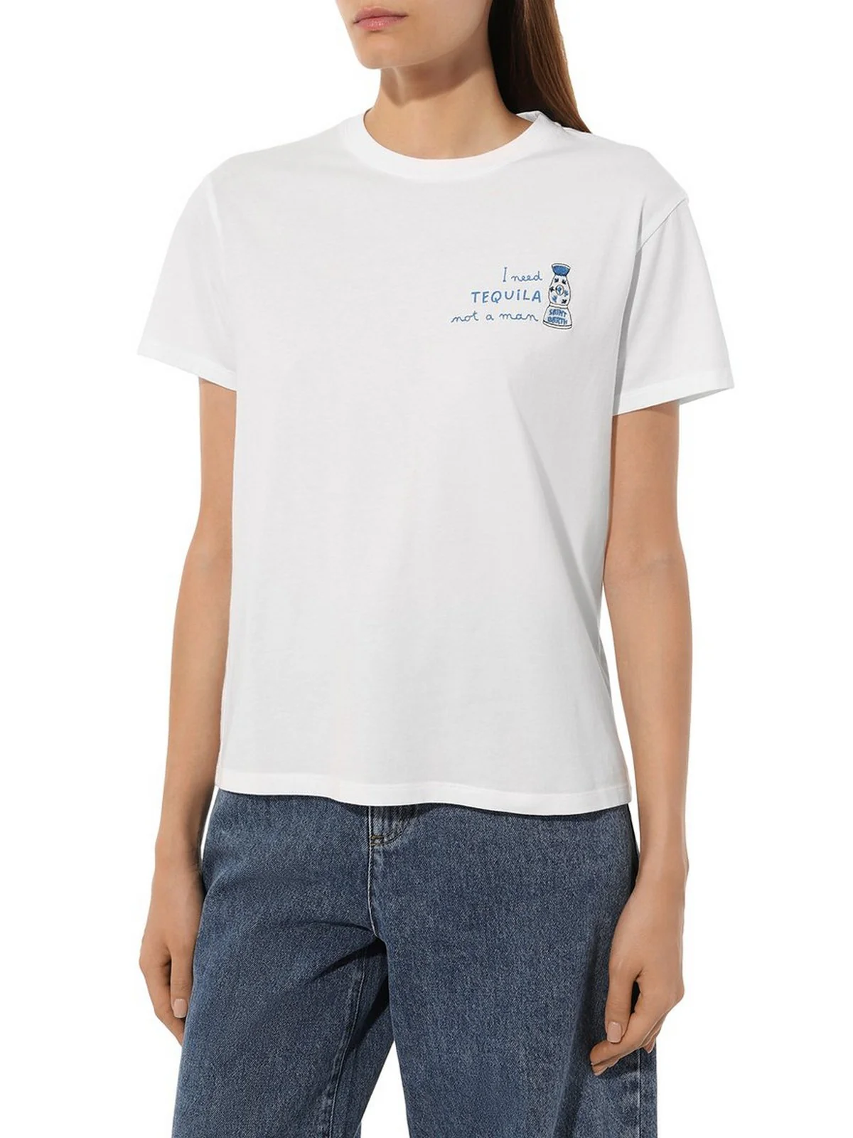 MC2 SAINT BARTH T-Shirt e Polo Donna  EMILIE 05767F TEQUILA NOT MAN 01 EMB - Image 2