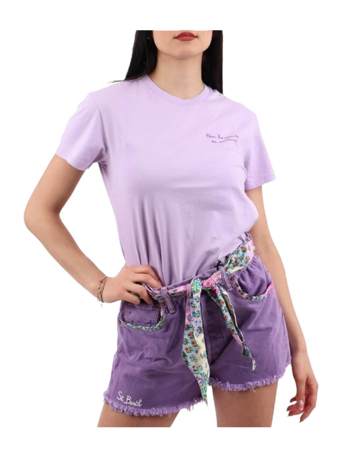 MC2 SAINT BARTH T-Shirt e Polo Donna  EMILIE 09845F Viola - Image 4
