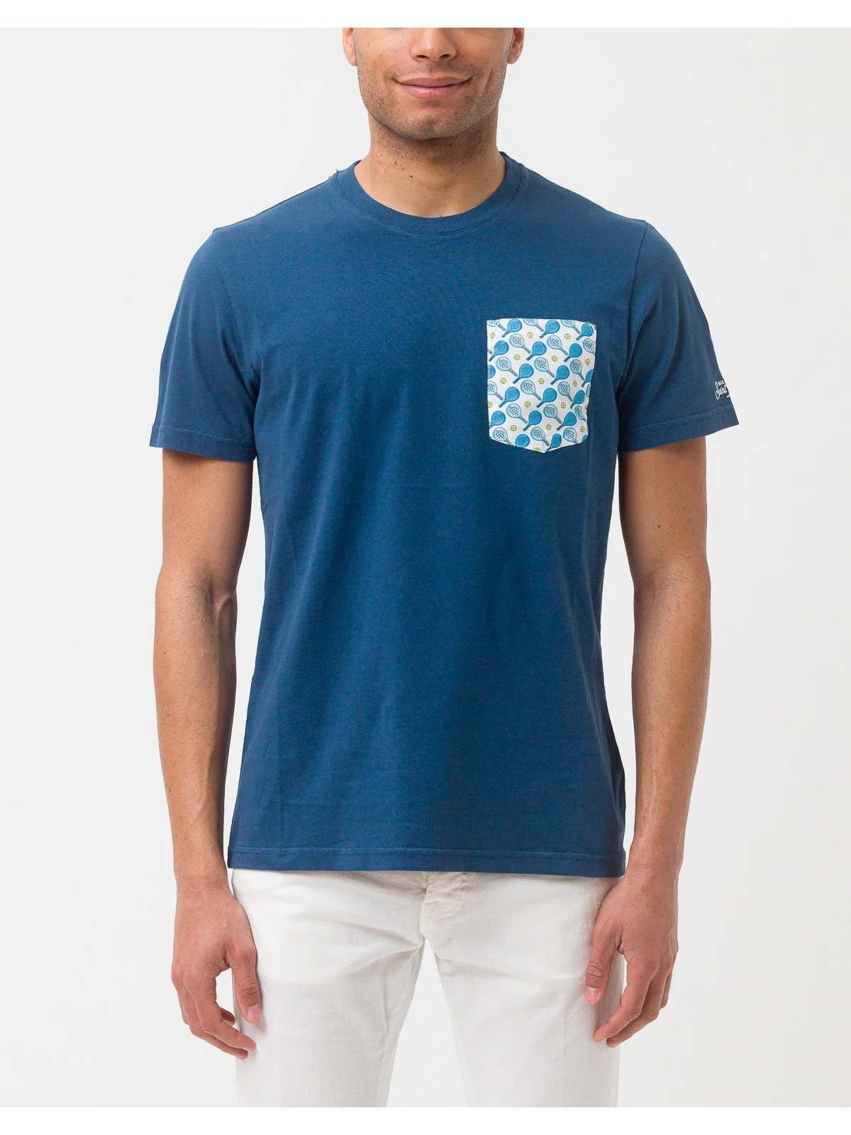 MC2 SAINT BARTH T-Shirt e Polo Uomo  BLANCHE 04225F Blu - Image 2