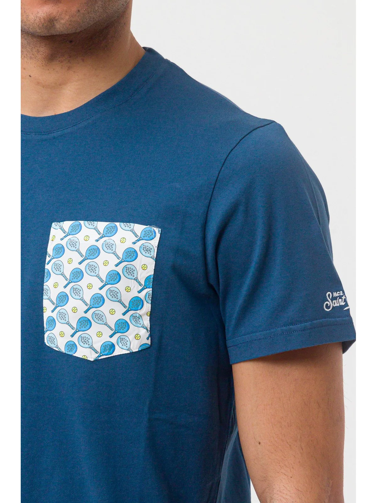 MC2 SAINT BARTH T-Shirt e Polo Uomo  BLANCHE 04225F Blu - Image 3