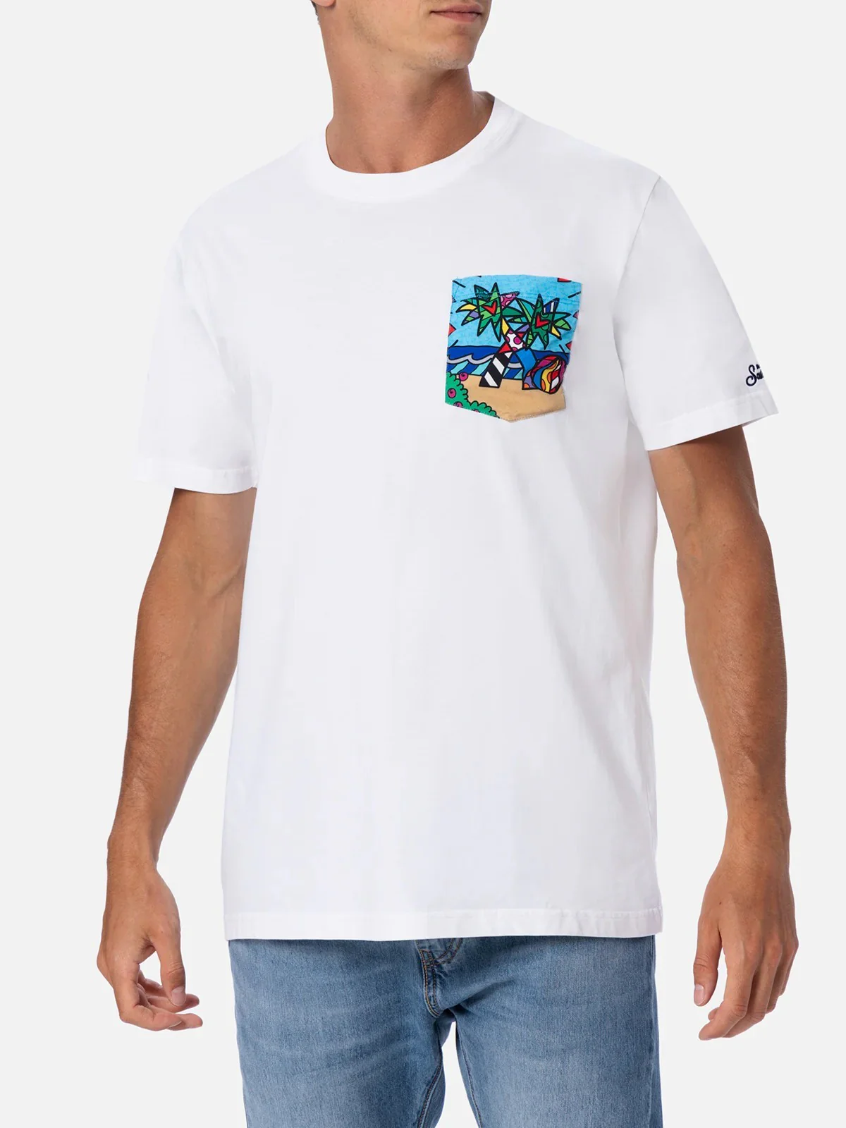 MC2 SAINT BARTH T-Shirt e Polo Uomo  BLANCHE 04730F 01N MIAMI BEACH 31 - Image 2