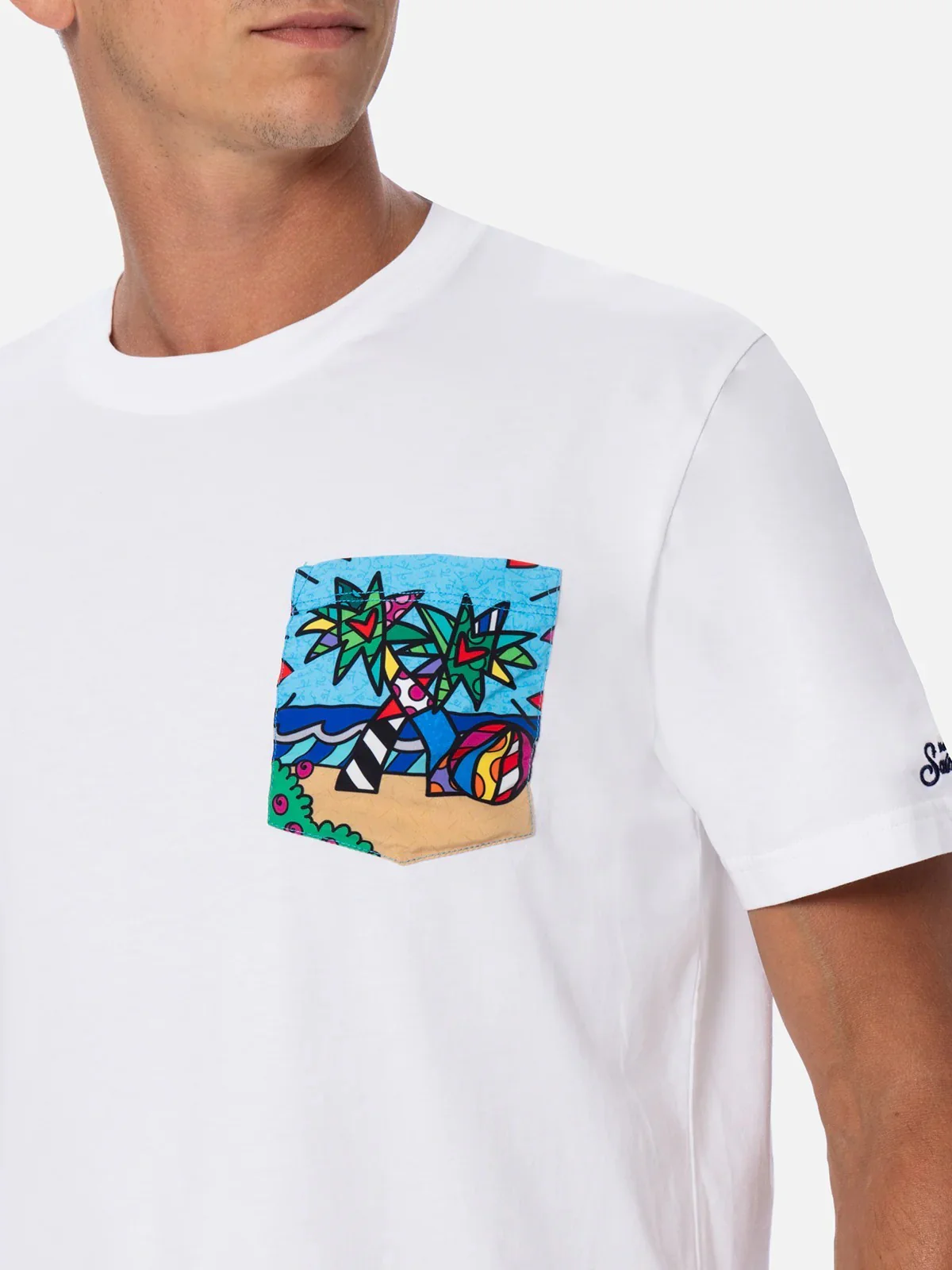 MC2 SAINT BARTH T-Shirt e Polo Uomo  BLANCHE 04730F 01N MIAMI BEACH 31 - Image 3