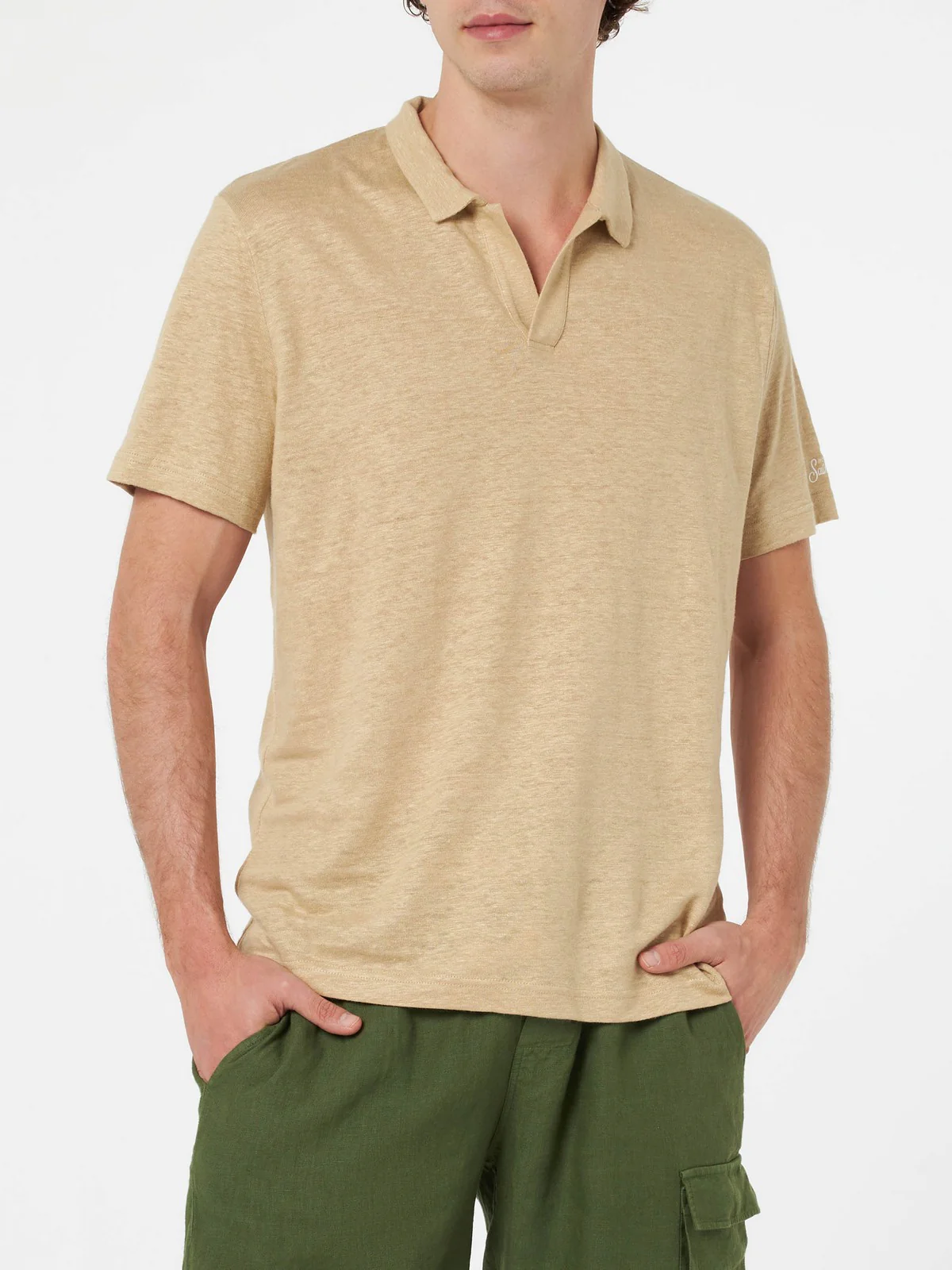 MC2 SAINT BARTH T-Shirt e Polo Uomo  FRASER 00023F Beige - Image 3