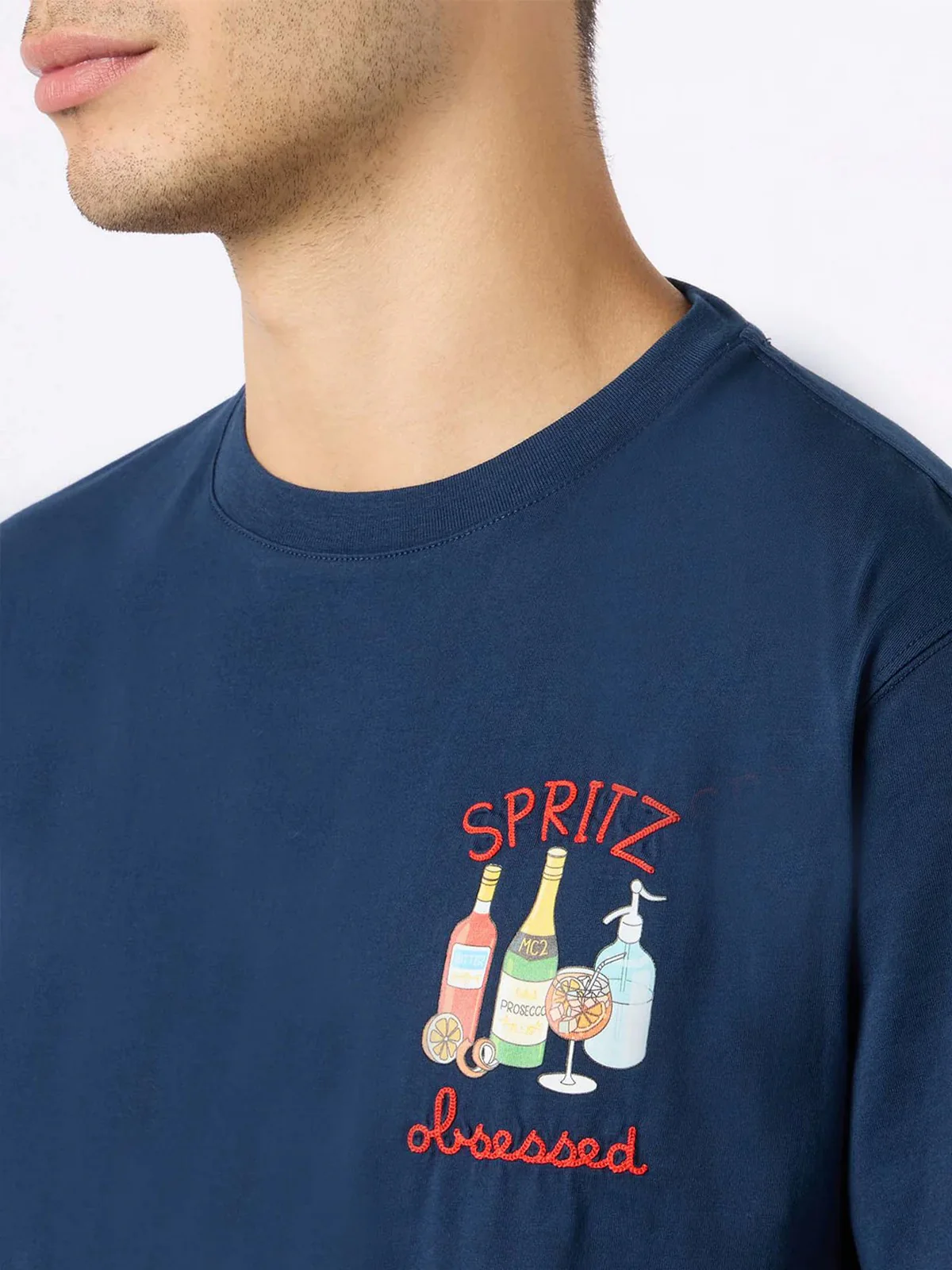 MC2 SAINT BARTH T-Shirt e Polo Uomo  TSHIRT MAN 03573F COCKTAIL SPRITZ 61 EMB - Image 3