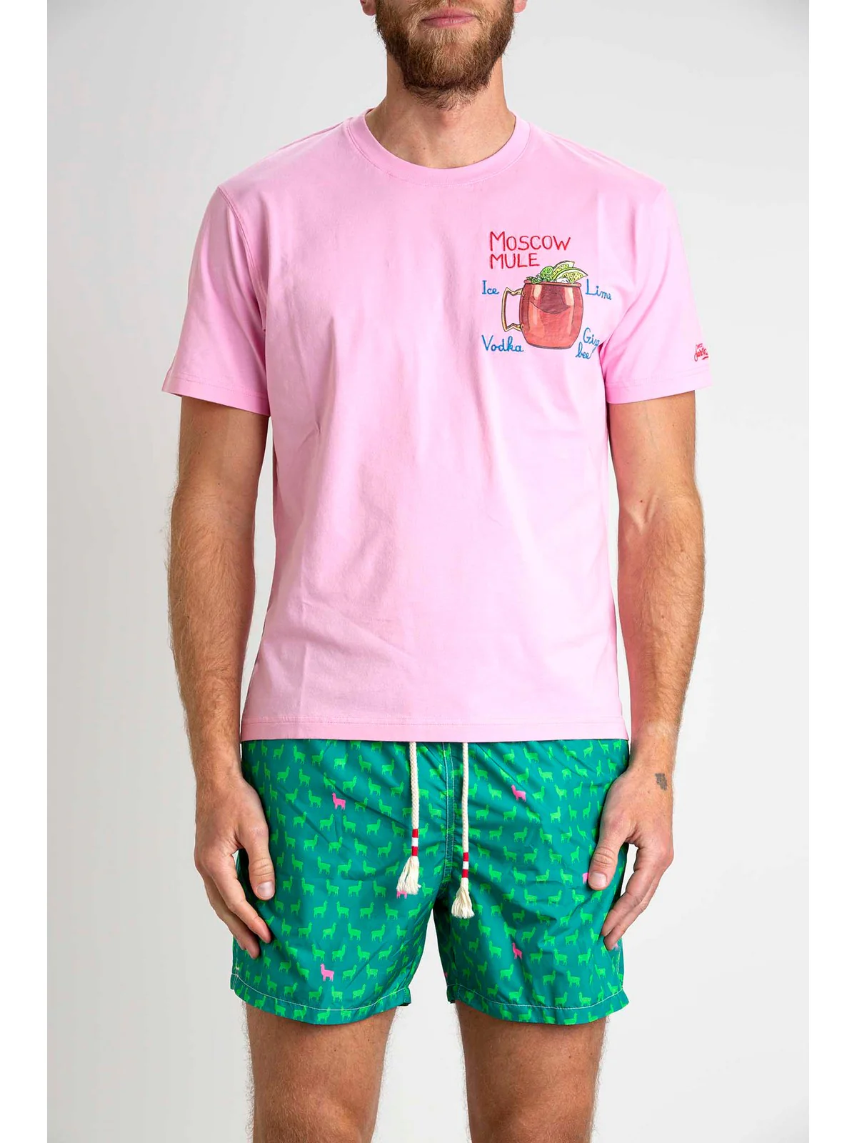 MC2 SAINT BARTH T-Shirt e Polo Uomo TSHIRT MAN 06403D Rosa - Image 2