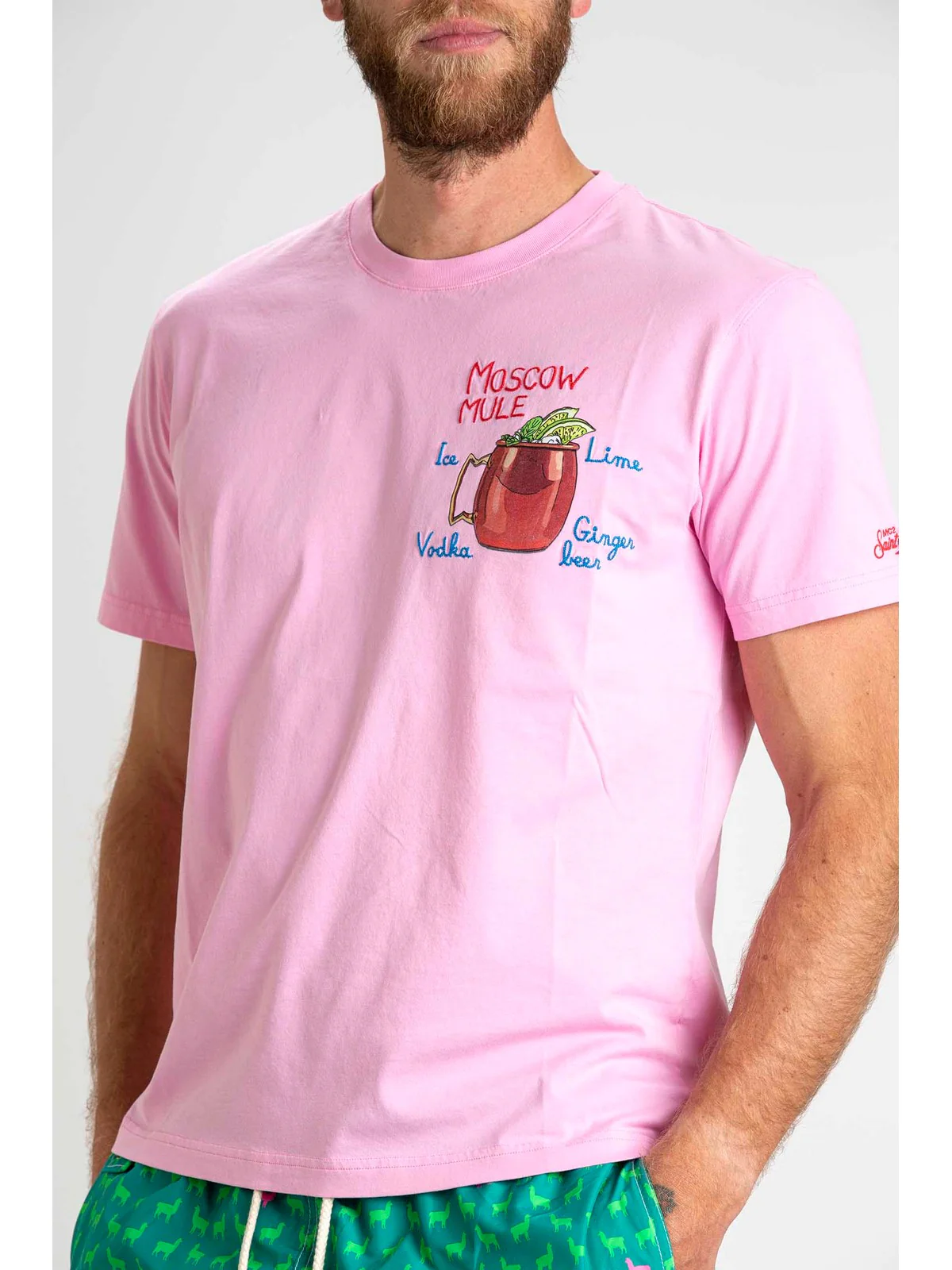MC2 SAINT BARTH T-Shirt e Polo Uomo TSHIRT MAN 06403D Rosa - Image 3