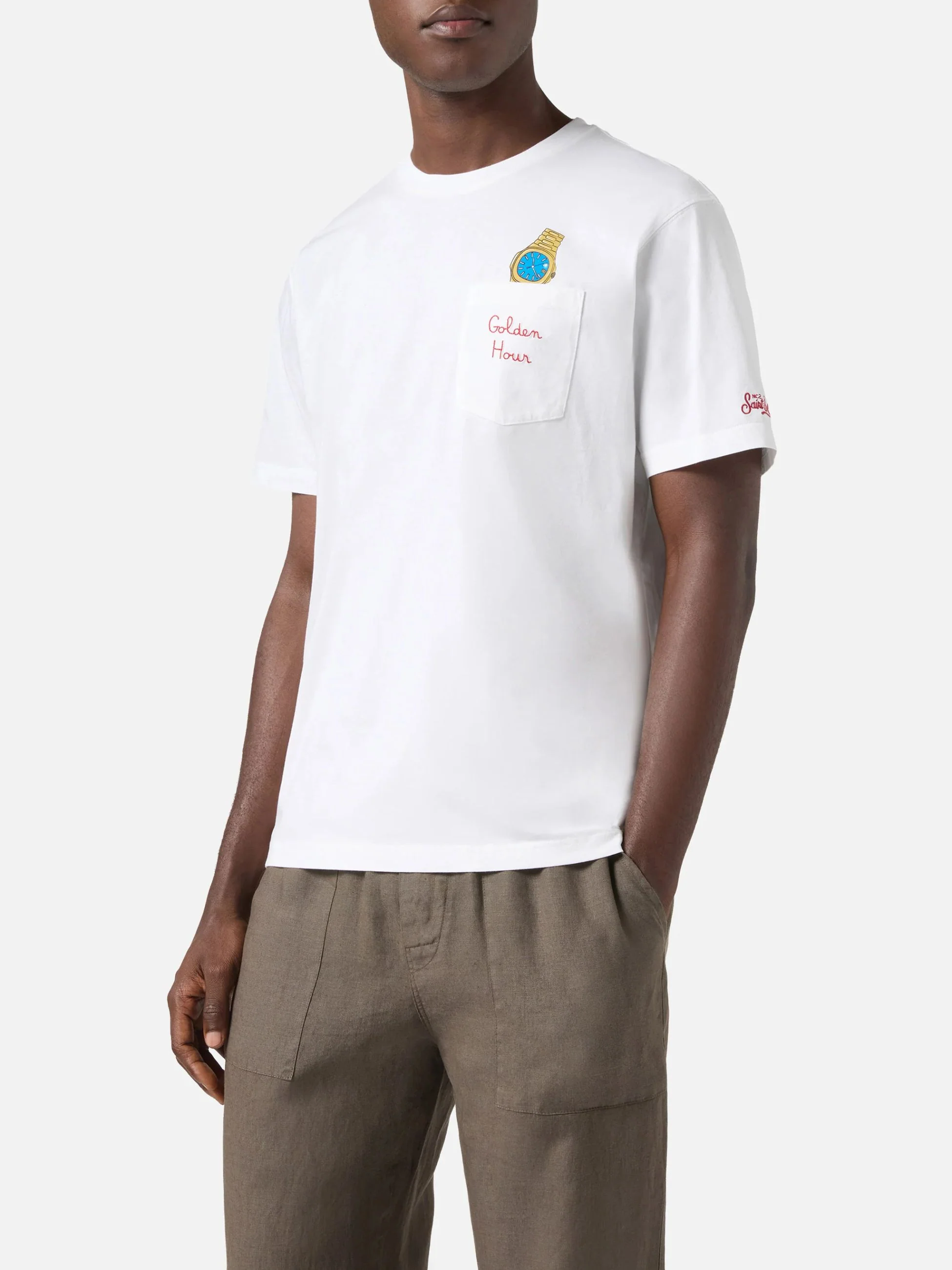 MC2 SAINT BARTH T-shirt Uomo  AUSTIN 01981L GOLDEN HOUR 01N EMB - Image 2