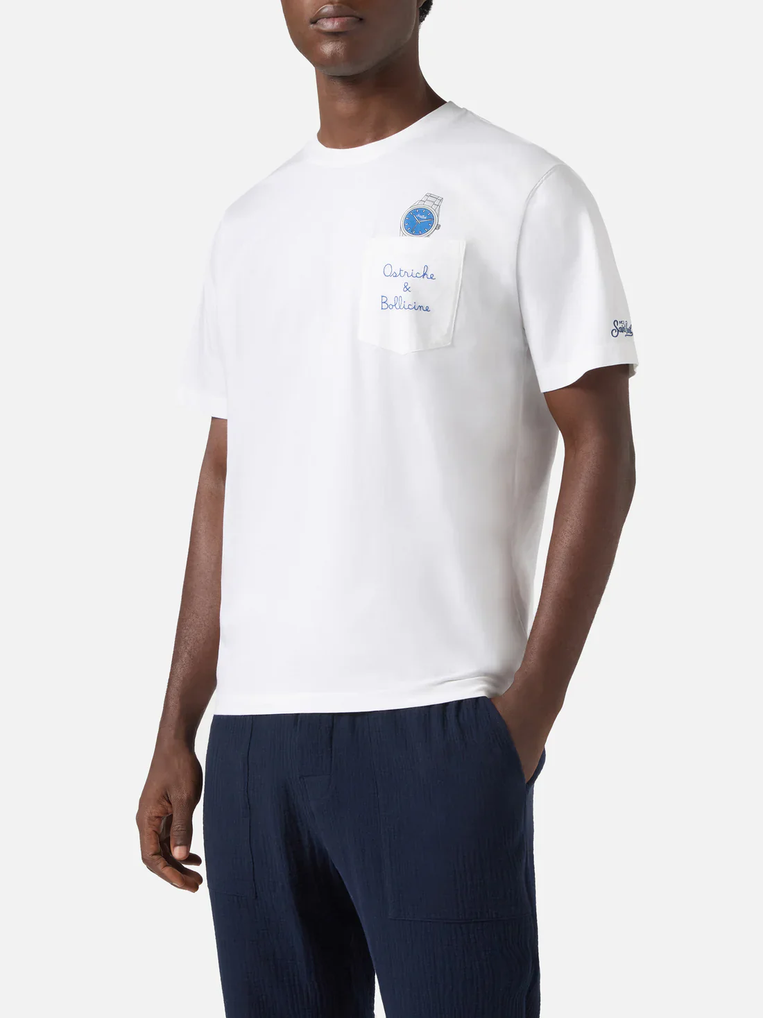 MC2 SAINT BARTH T-shirt Uomo  AUSTIN 04294L OSTRICHE BOLLICINE 01N EMB - Image 2