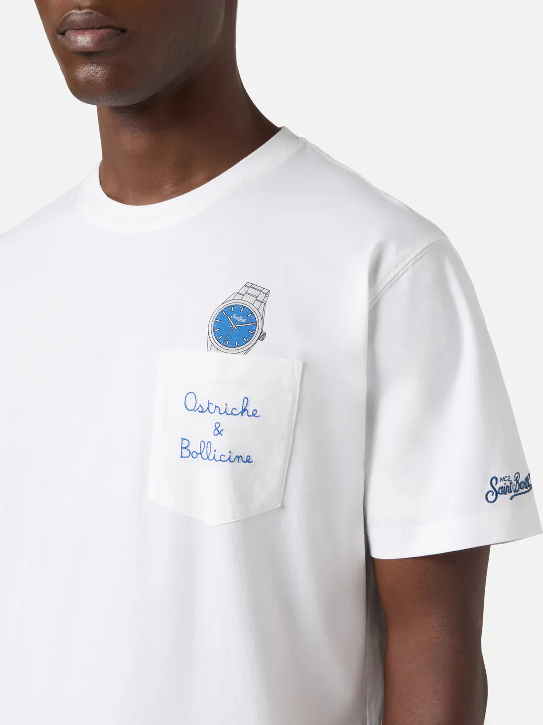 MC2 SAINT BARTH T-shirt Uomo  AUSTIN 04294L OSTRICHE BOLLICINE 01N EMB - Image 3