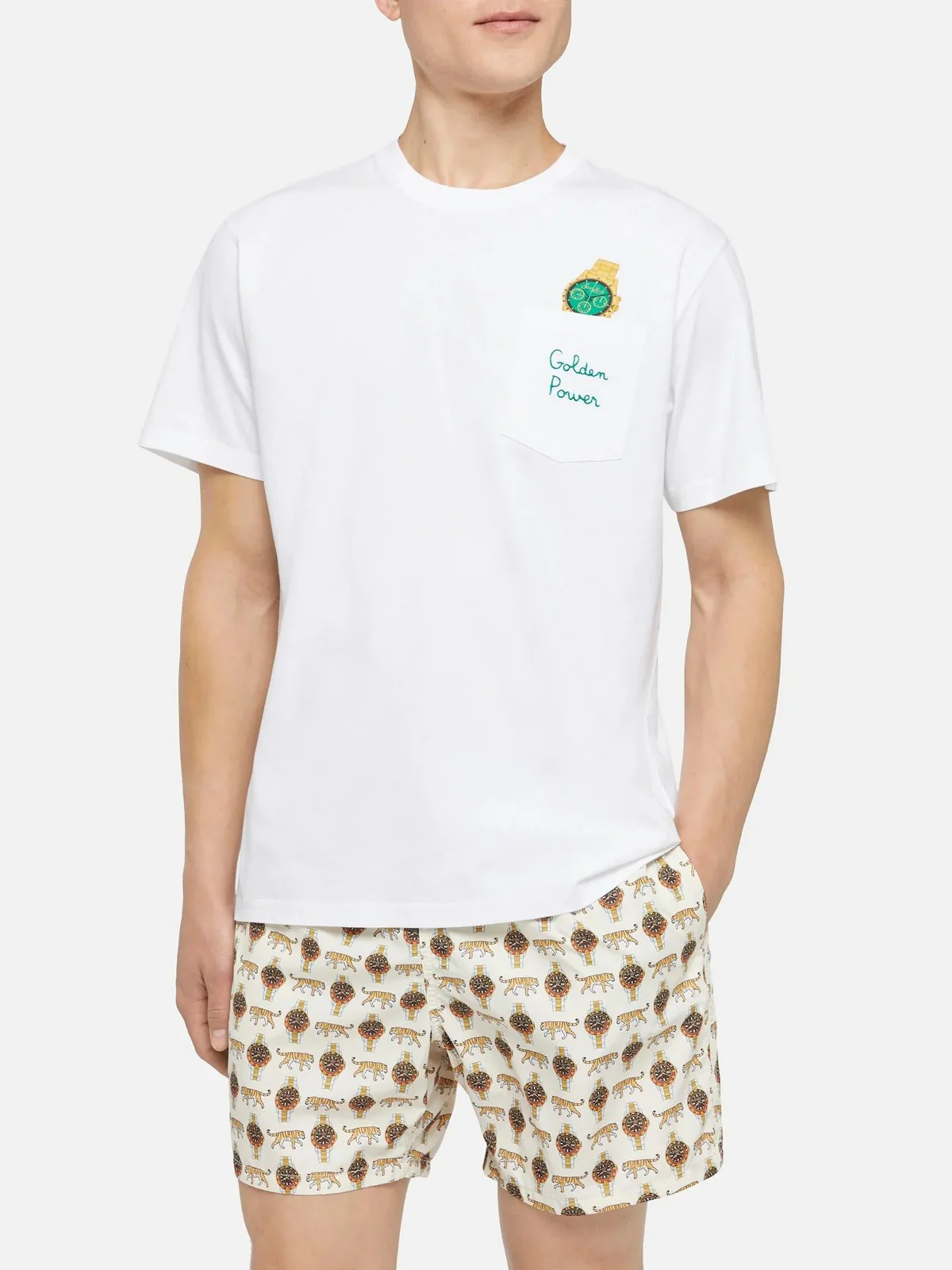 MC2 SAINT BARTH T-shirt Uomo  AUSTIN 04344L GOLDEN POWER 01N EMB - Image 2