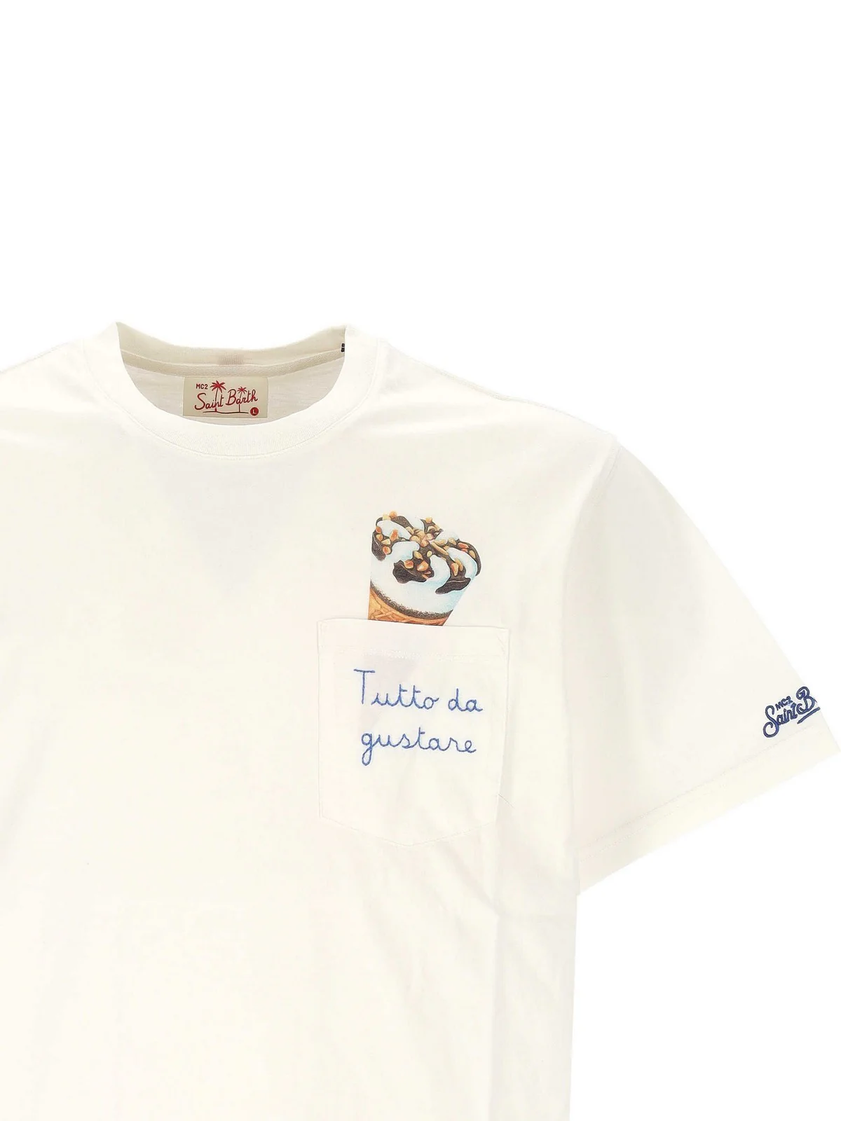 MC2 SAINT BARTH T-shirt Uomo AUSTIN 05605H GELATO GUSTARE 01N EMB - Image 2