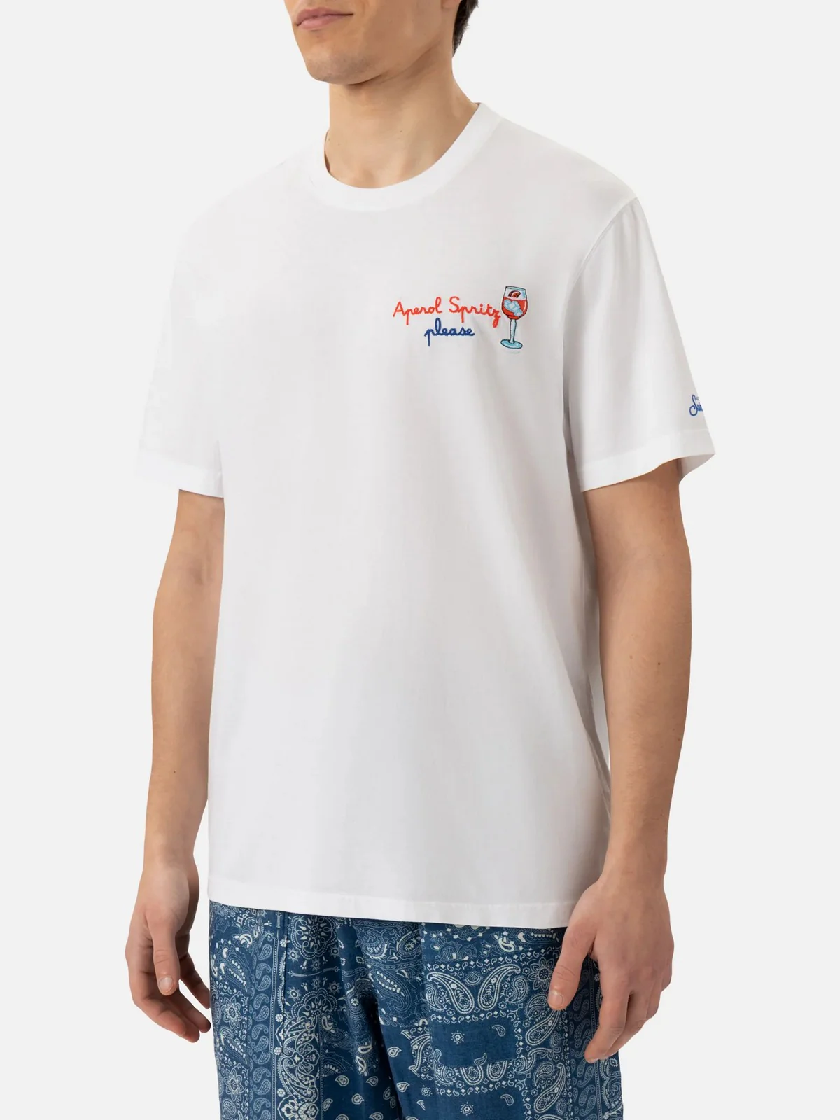 MC2 SAINT BARTH T-shirt Uomo  PORTOFINO 01997L SPRITZ PLEASE 01N EMB - Image 2
