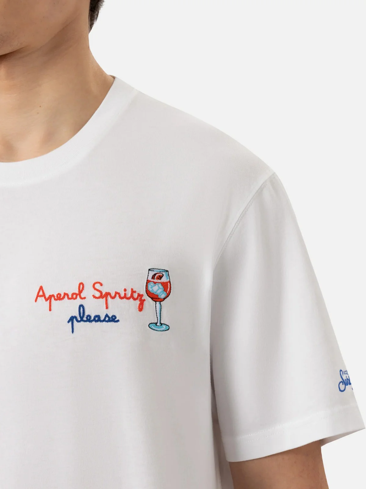 MC2 SAINT BARTH T-shirt Uomo  PORTOFINO 01997L SPRITZ PLEASE 01N EMB - Image 3