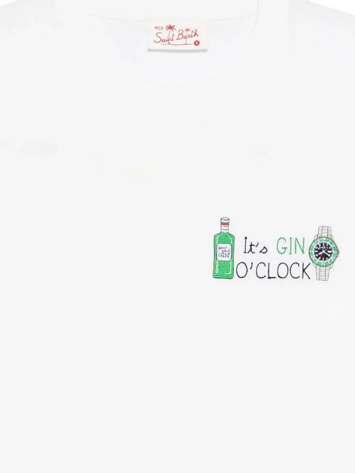MC2 SAINT BARTH T-shirt Uomo  PORTOFINO 04432L GIN CLOCK 01N EMB - Image 3