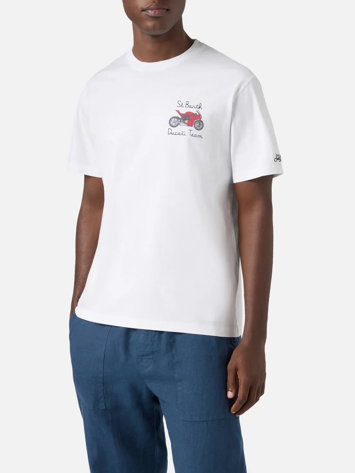 MC2 SAINT BARTH T-shirt Uomo  PORTOFINO 04521L DUCATI TEAM 01N EMB - Image 2