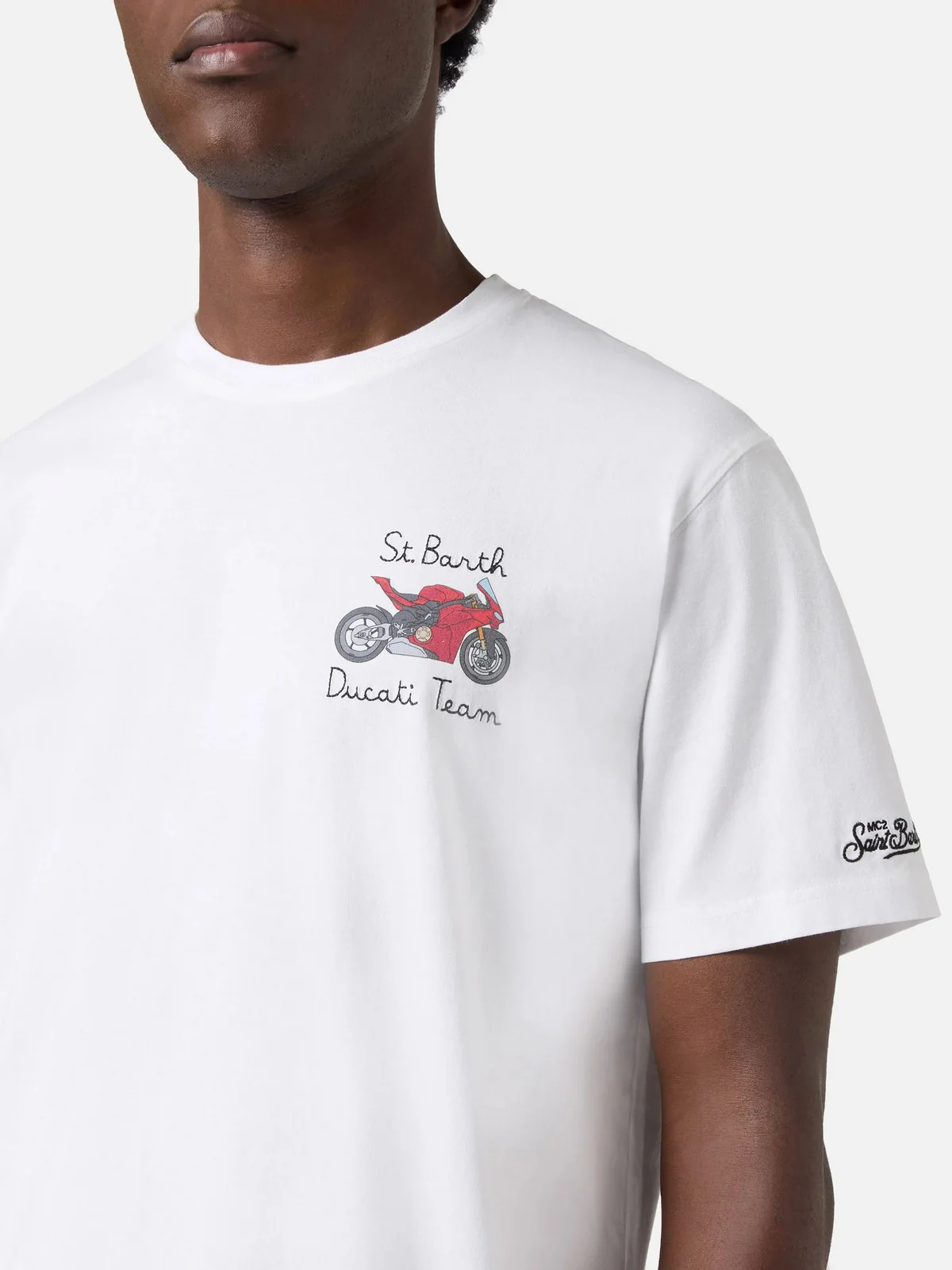 MC2 SAINT BARTH T-shirt Uomo  PORTOFINO 04521L DUCATI TEAM 01N EMB - Image 3