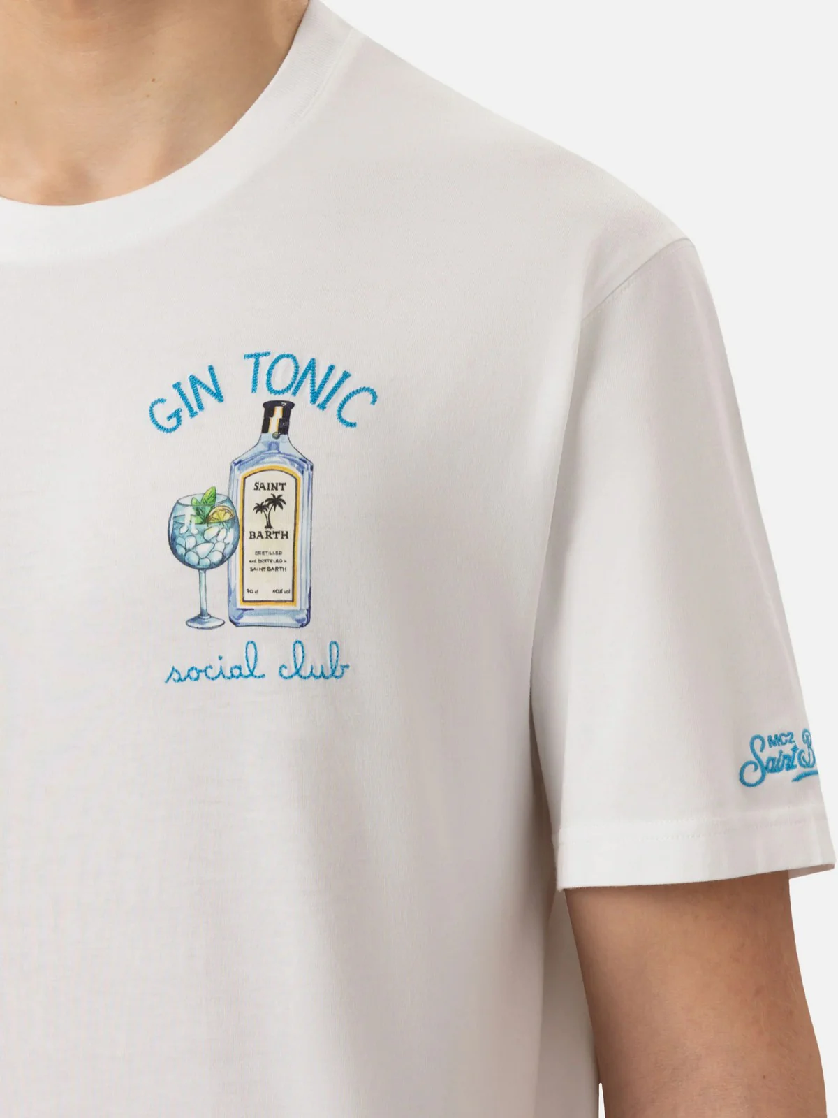 MC2 SAINT BARTH T-shirt Uomo  PORTOFINO 07962L SOCIAL GIN 01N EMB - Image 3