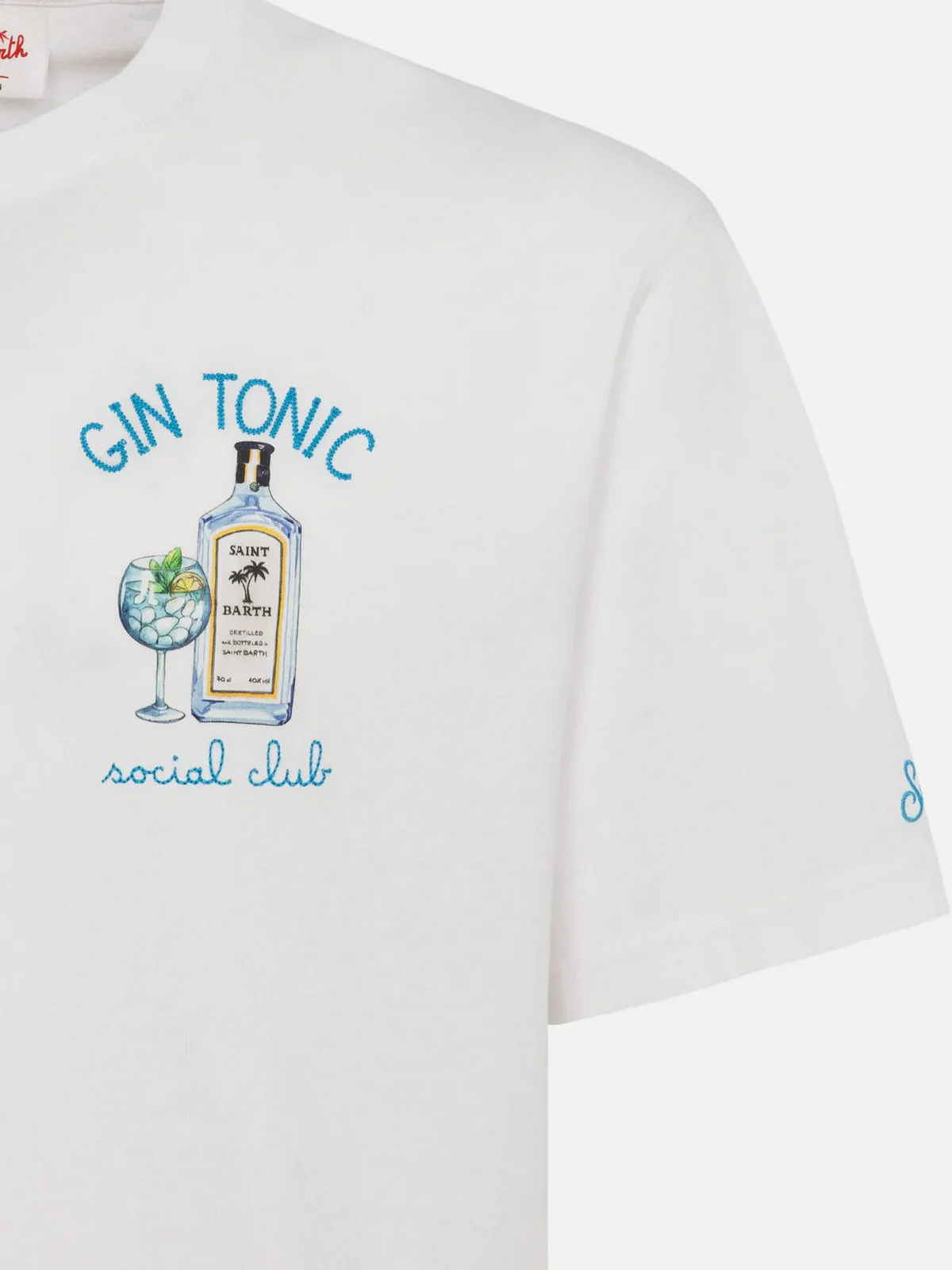 MC2 SAINT BARTH T-shirt Uomo  PORTOFINO 07962L SOCIAL GIN 01N EMB - Image 5