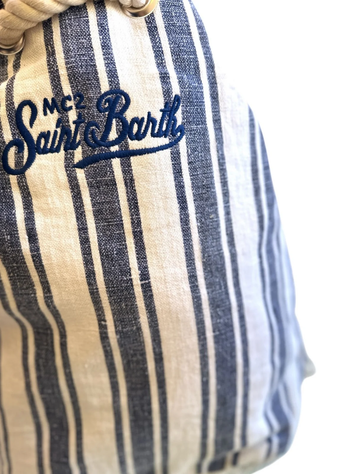 MC2 SAINT BARTH Zaino Donna  BOAT BACKPACK LINEN 01977H LINEN BEACH STRIPES V 61 EMB - Image 2