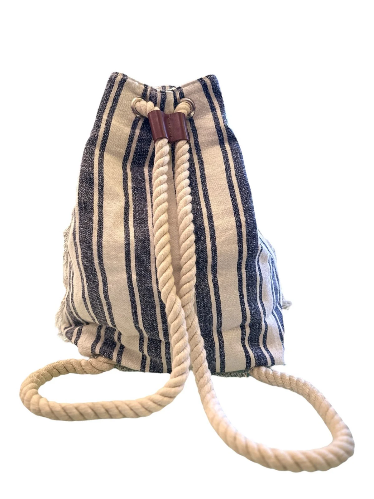 MC2 SAINT BARTH Zaino Donna  BOAT BACKPACK LINEN 01977H LINEN BEACH STRIPES V 61 EMB - Image 3