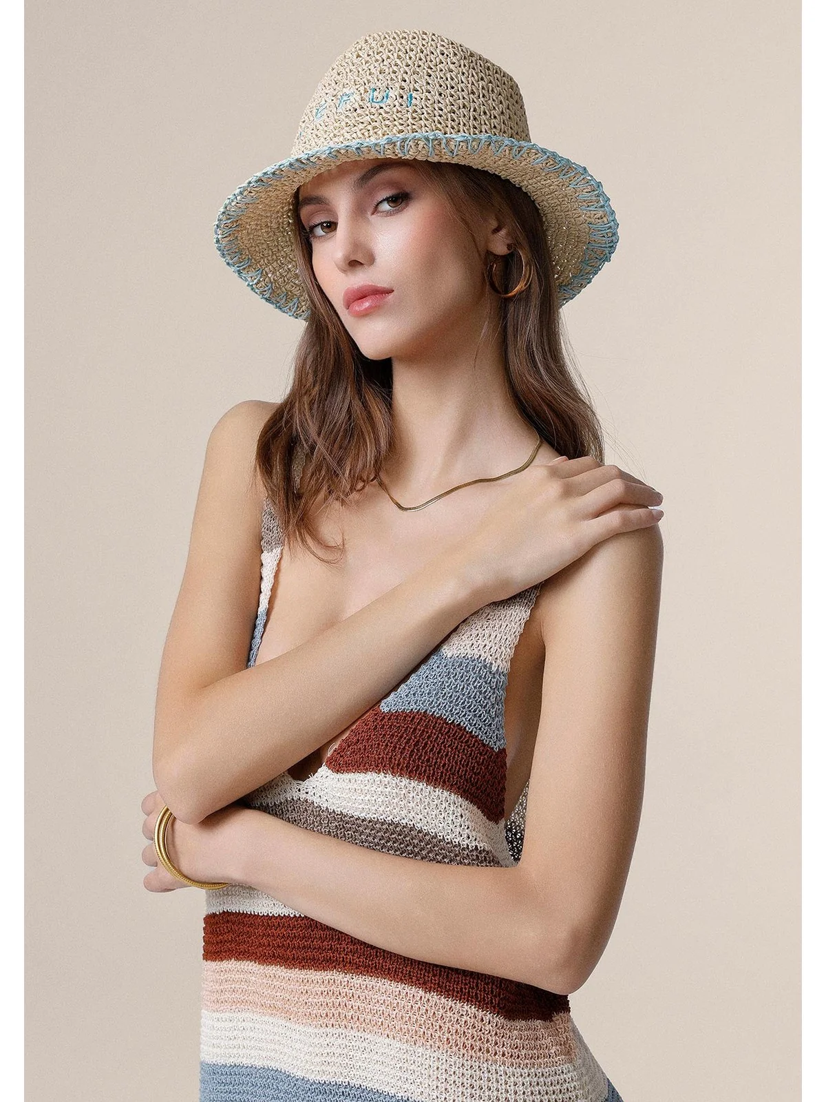 ME FUI Cappello Donna  MA25-A025BG Beige - Image 3