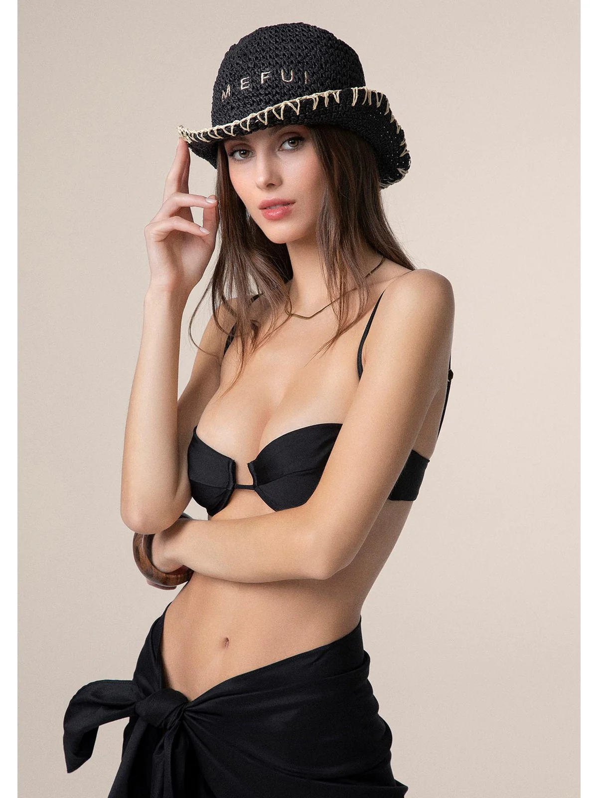 ME FUI Cappello Donna  MA25-A025BK Nero - Image 3