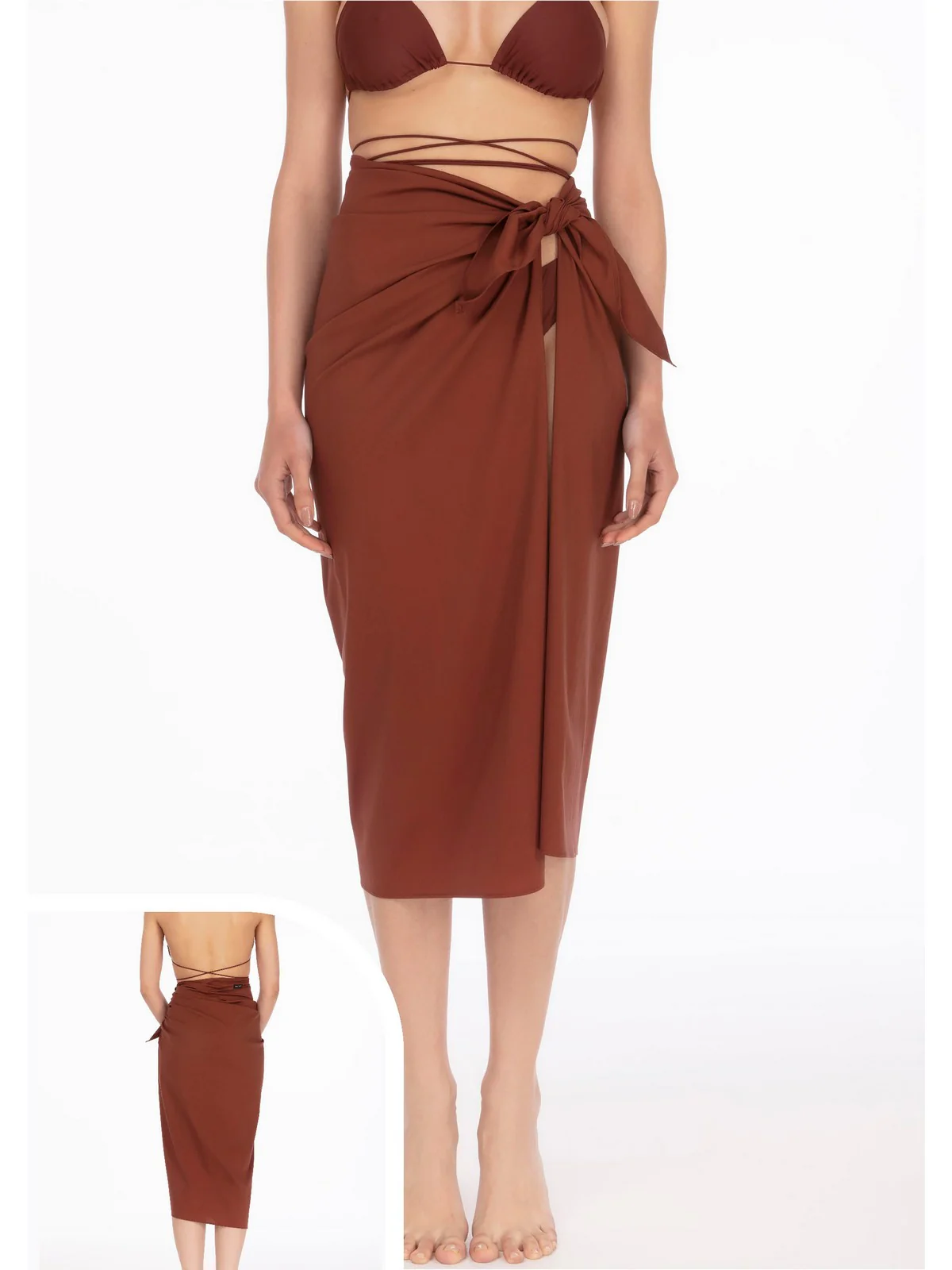 ME FUI Copricostume Donna  MF24-0318BN Marrone - Image 2