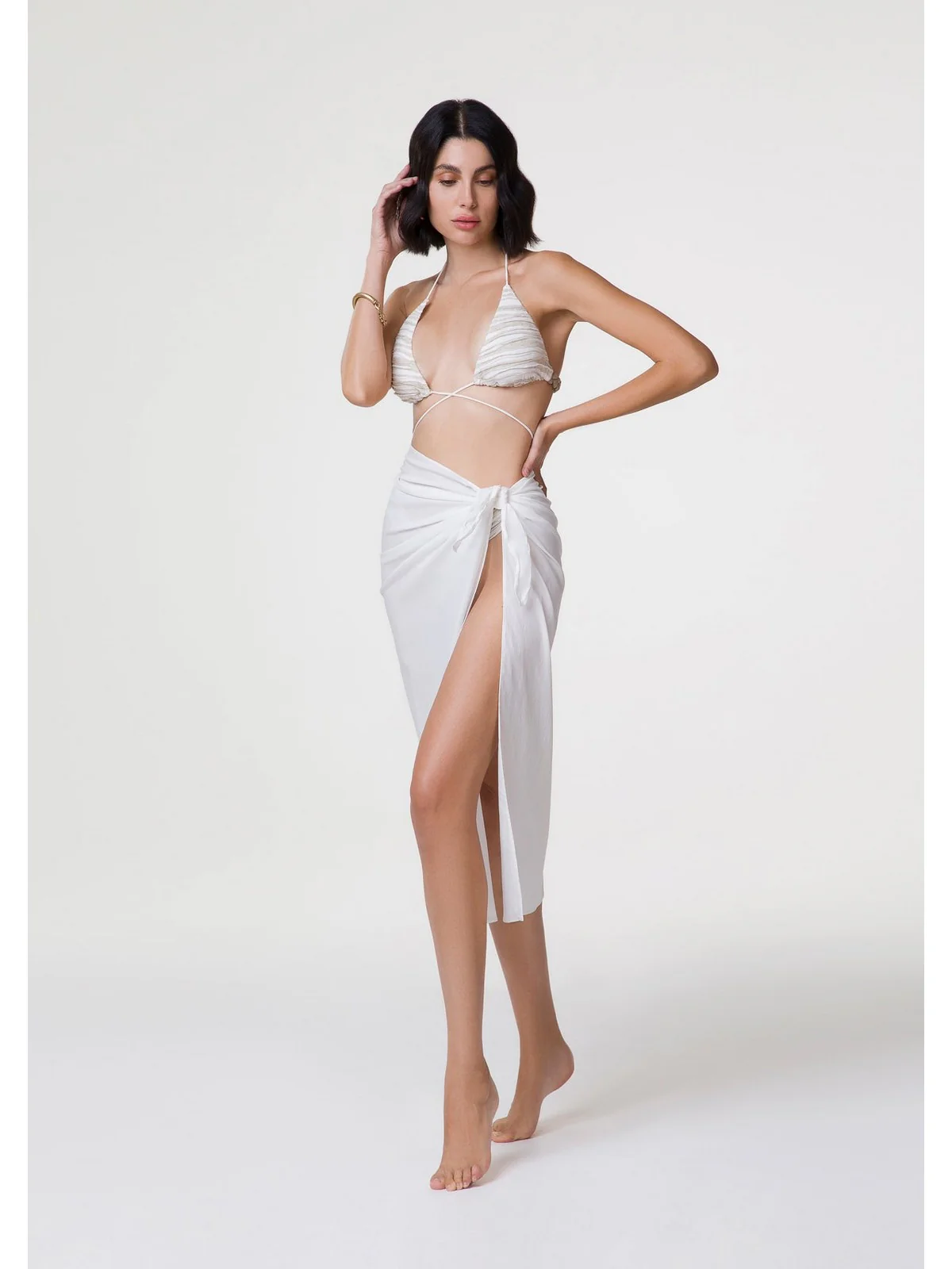 ME FUI Copricostume Donna  MF24-0318WH Bianco - Image 3