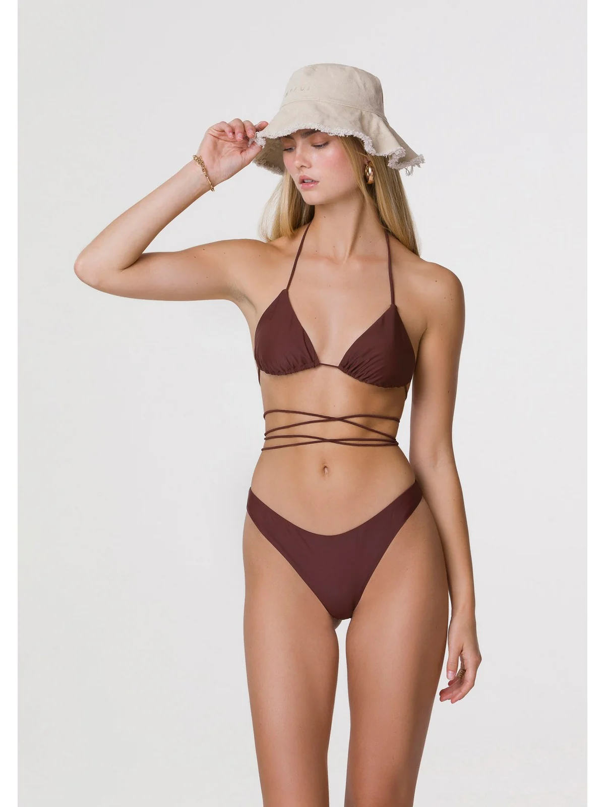 ME FUI Costume da bagno Donna  MF24-0310BN Marrone - Image 2