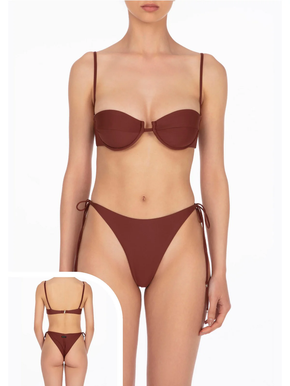 ME FUI Costume da bagno Donna  MF24-0311BN Marrone - Image 2