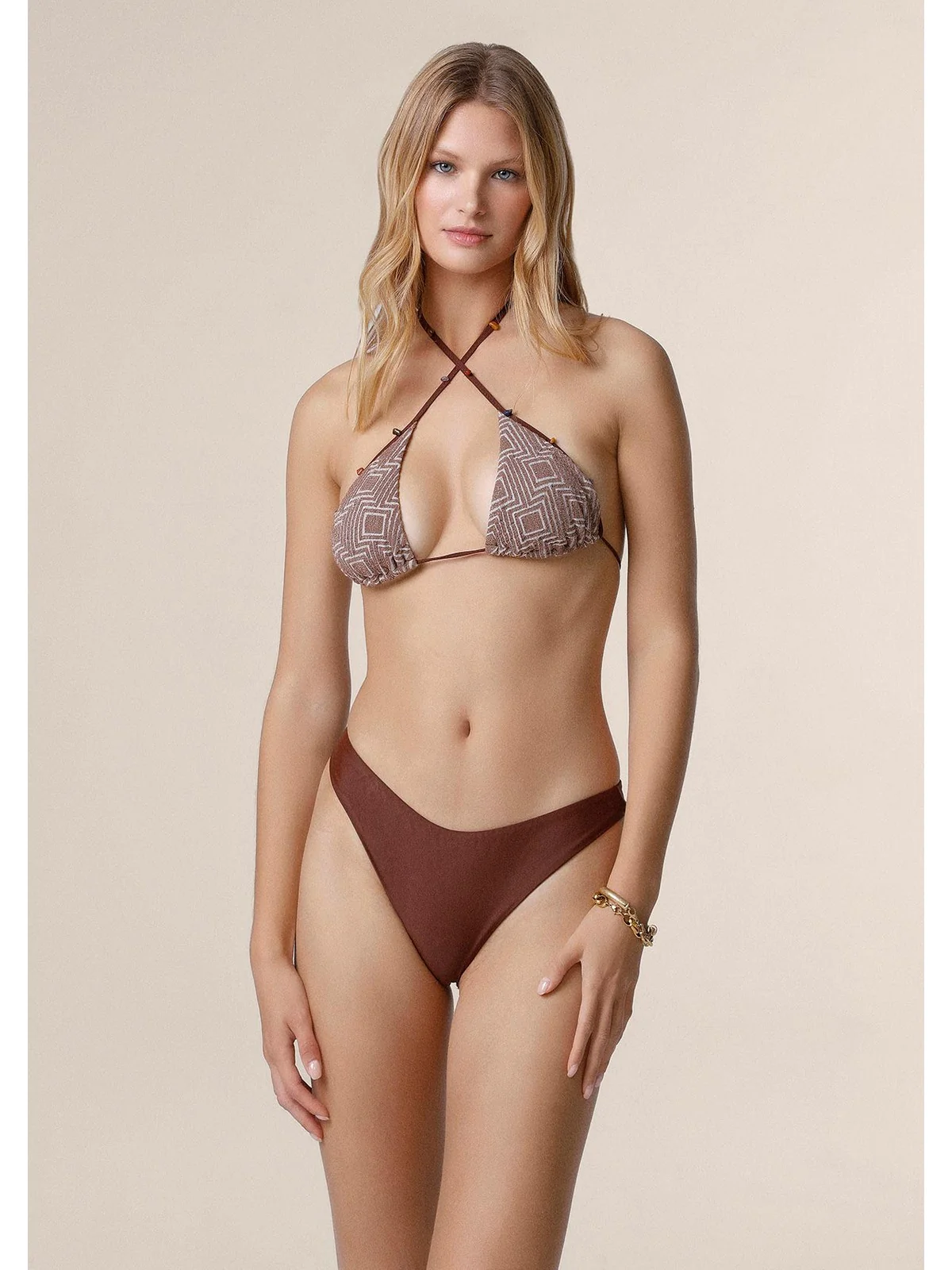 ME FUI Costume da bagno Donna  MF25-0310BN BROWN - Image 3