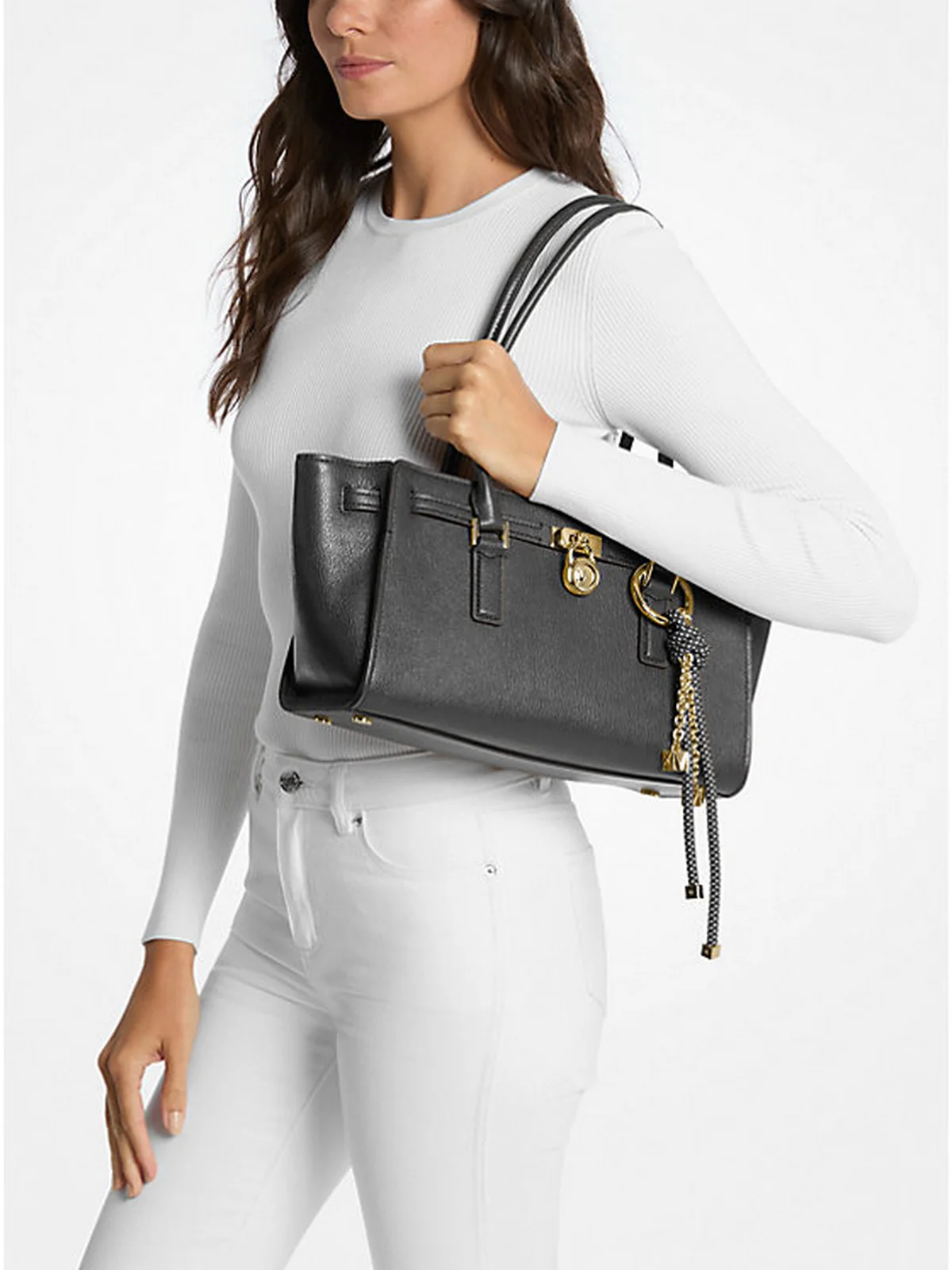 MICHAEL KORS Borsa Donna HAMILTON 30F5GNXT0L 001 BLACK - Image 3