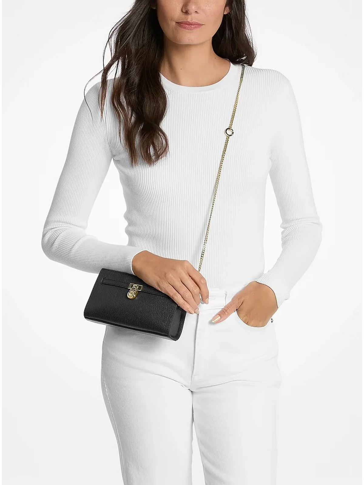 MICHAEL KORS Borsa Donna HAMILTON MODERNE 32F5GNXC0L 001 BLACK - Image 3