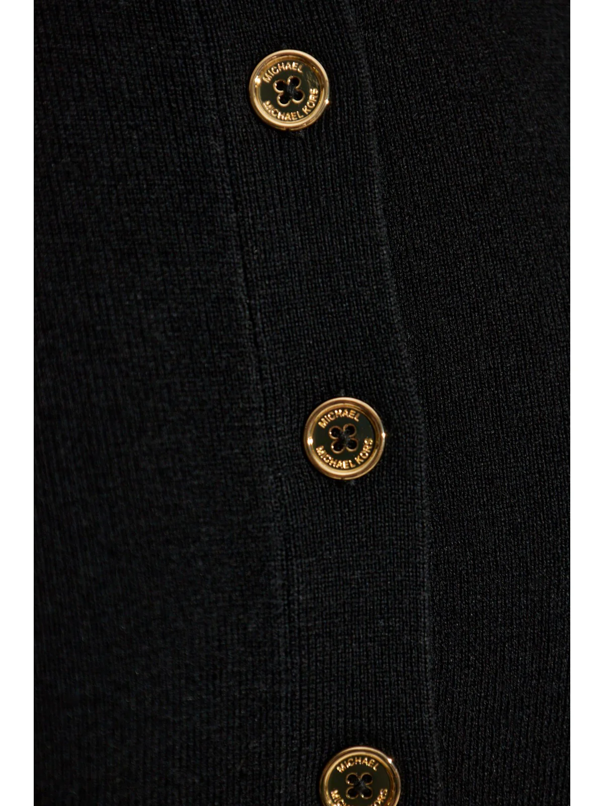 MICHAEL KORS Cardigan Donna MERINO RIB CREW NK CARDI MT5617W4VR 001 BLACK - Image 2
