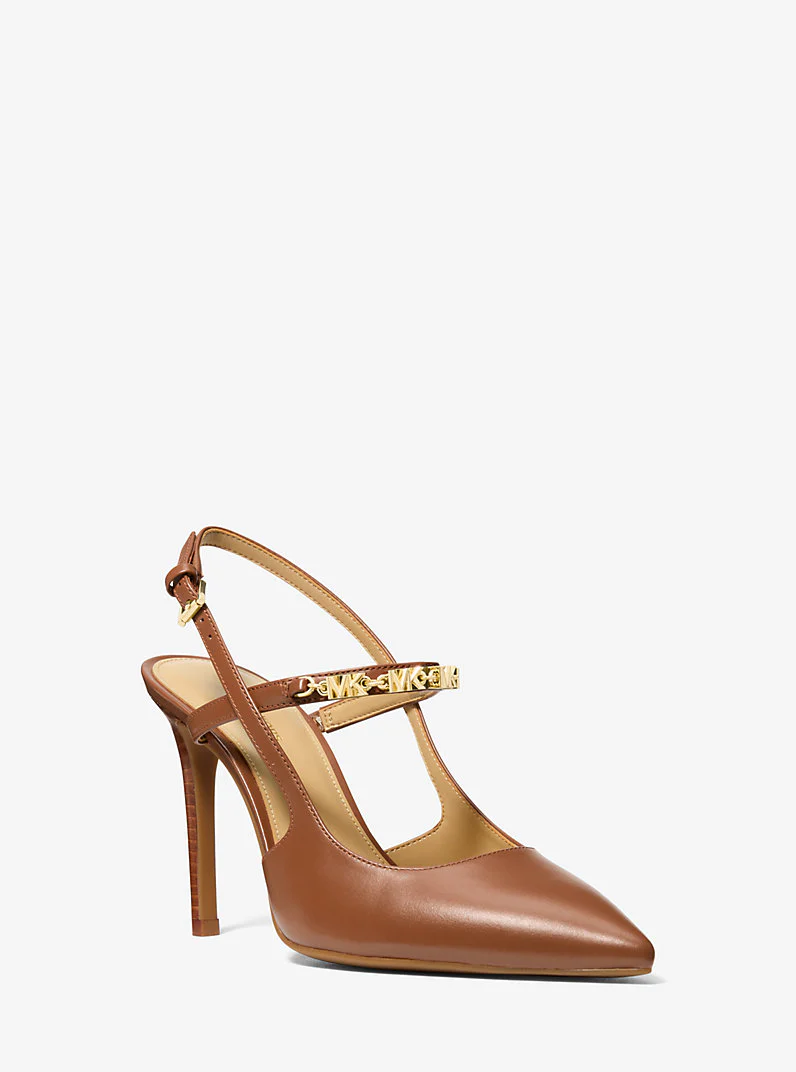 MICHAEL KORS Décolleté Donna DINA FLEX HIGH SLING PUMP 40R6DIHP1L 230 LUGGAGE - Image 3
