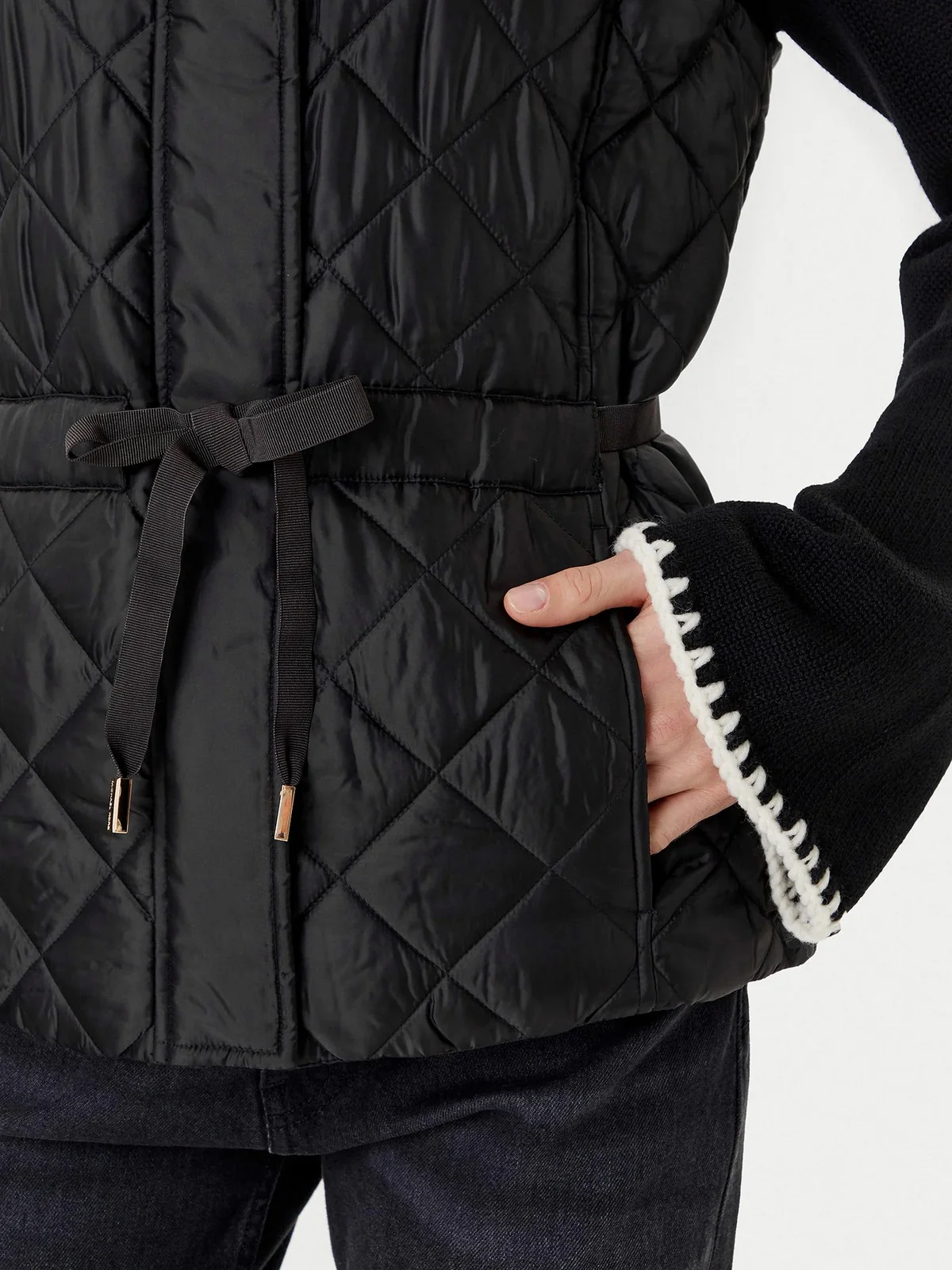 MICHAEL KORS Gilet Donna ECO BELTED PACKABLE VEST MT520JM3SB 001 BLACK - Image 3