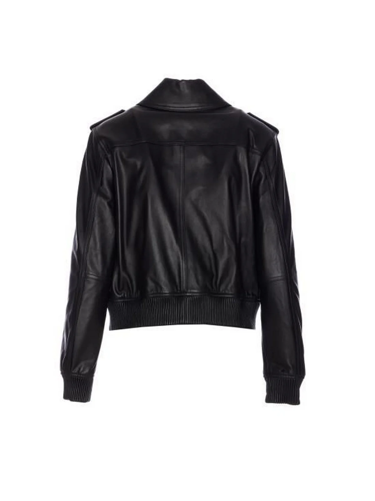 MICHAEL KORS Giubbino Donna LEATHER BLOUSON MT520IQFAF 001 BLACK - Image 4