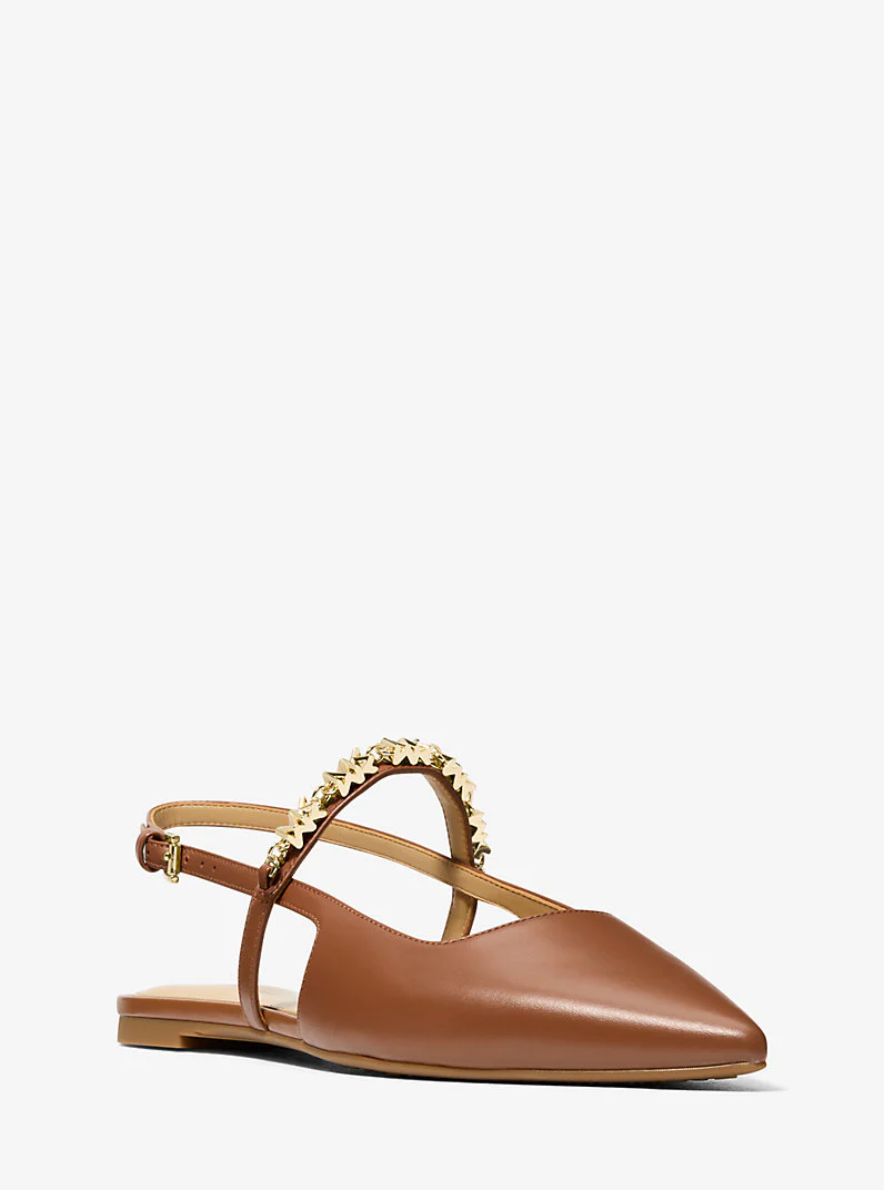 MICHAEL KORS Sandalo Donna DINA FLEX SLING FLAT 40R6DIFP2L 230 LUGGAGE - Image 3