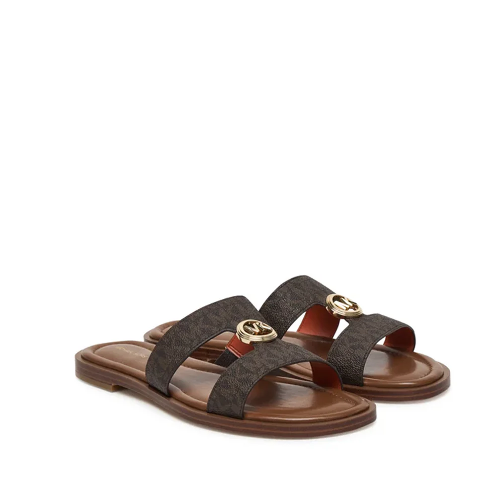 MICHAEL KORS Sandalo Donna ERIN FLAT SANDAL 40S6ERFS2B 200 BROWN - Image 2