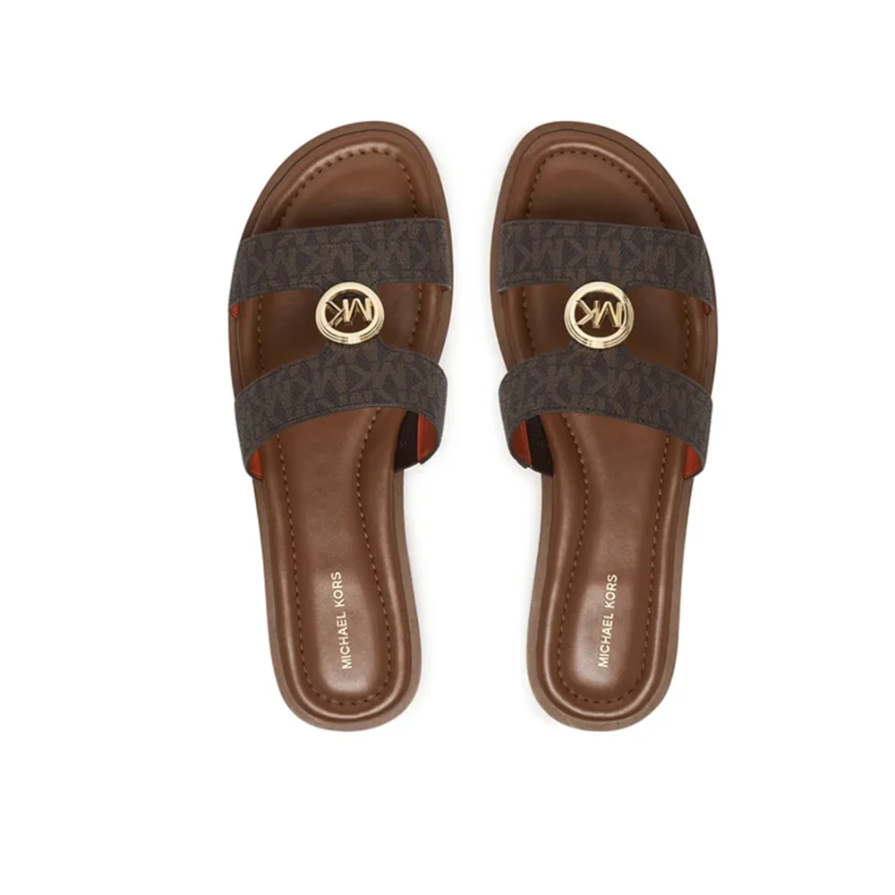 MICHAEL KORS Sandalo Donna ERIN FLAT SANDAL 40S6ERFS2B 200 BROWN - Image 3