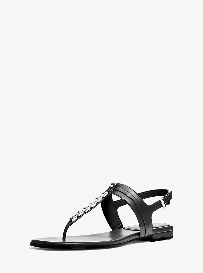 MICHAEL KORS Sandalo Donna MARCIA THONG SANDAL 40S6MCFS1L 001 BLACK - Image 3