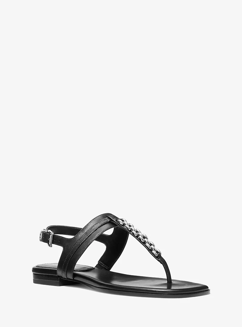 MICHAEL KORS Sandalo Donna MARCIA THONG SANDAL 40S6MCFS1L 001 BLACK - Image 4