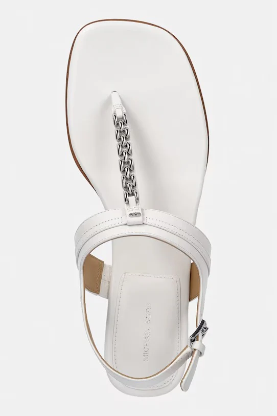 MICHAEL KORS Sandalo Donna MARCIA THONG SANDAL 40S6MCFS1L 085 OPTIC WHITE - Image 3