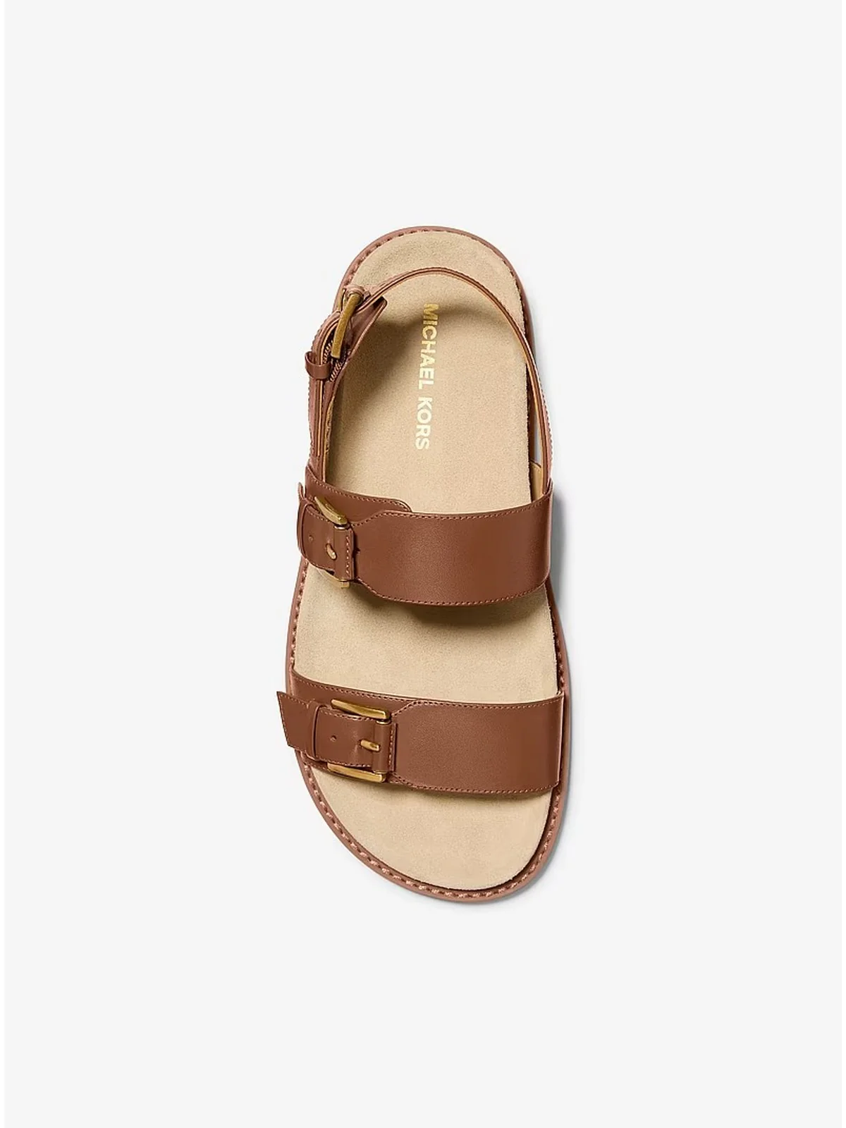 MICHAEL KORS Sandalo Donna NIA FLAT SANDAL 40S6NIFS1D 230 LUGGAGE - Image 3