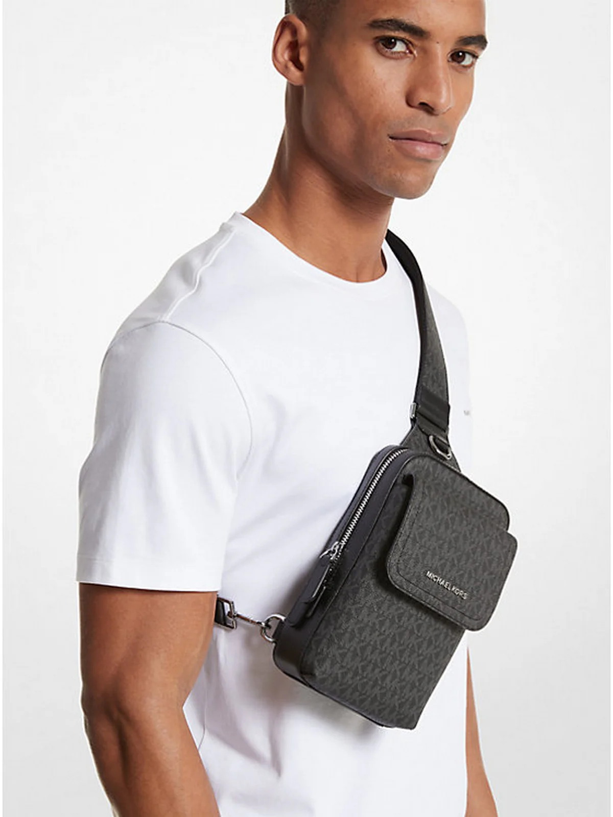 MICHAEL KORS Tracolla Uomo Hudson 33S4LHUY1B 001 Nero - Image 2
