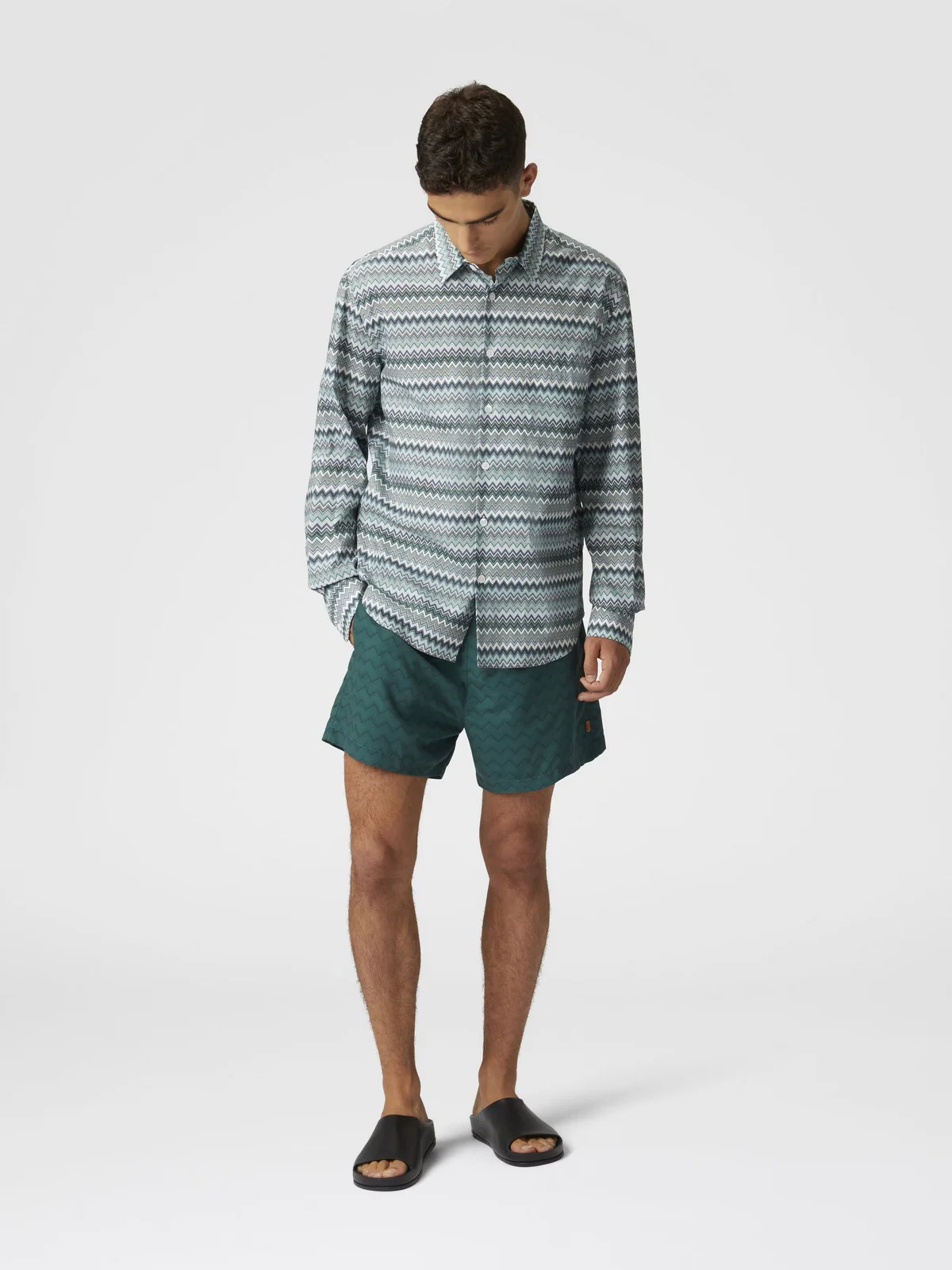 MISSONI Costume da bagno Uomo  US25SP00-BW00VT S6147 Verde - Image 2