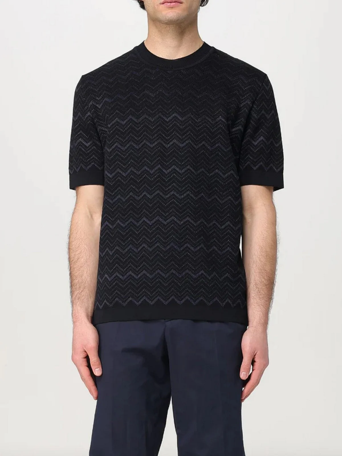MISSONI T-shirt Uomo  US25SL03-BK0040 S91NF BLK/BLUE TONES - Image 2