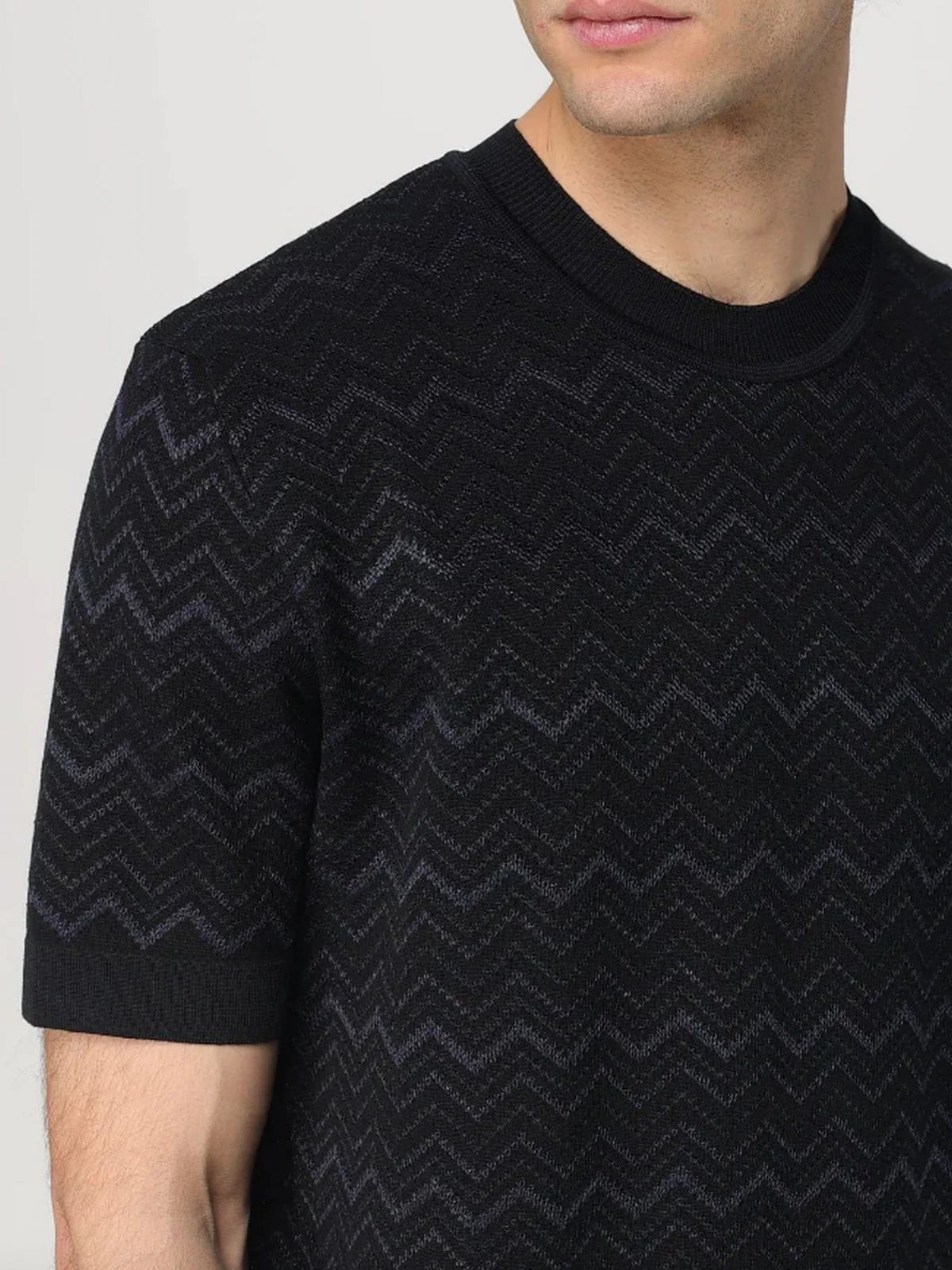 MISSONI T-shirt Uomo  US25SL03-BK0040 S91NF BLK/BLUE TONES - Image 4